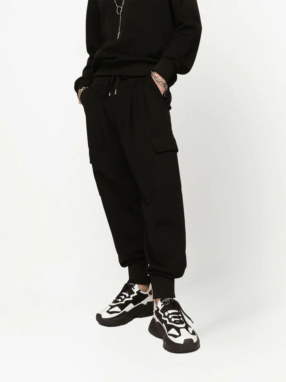 jersey cargo track trousers - 3