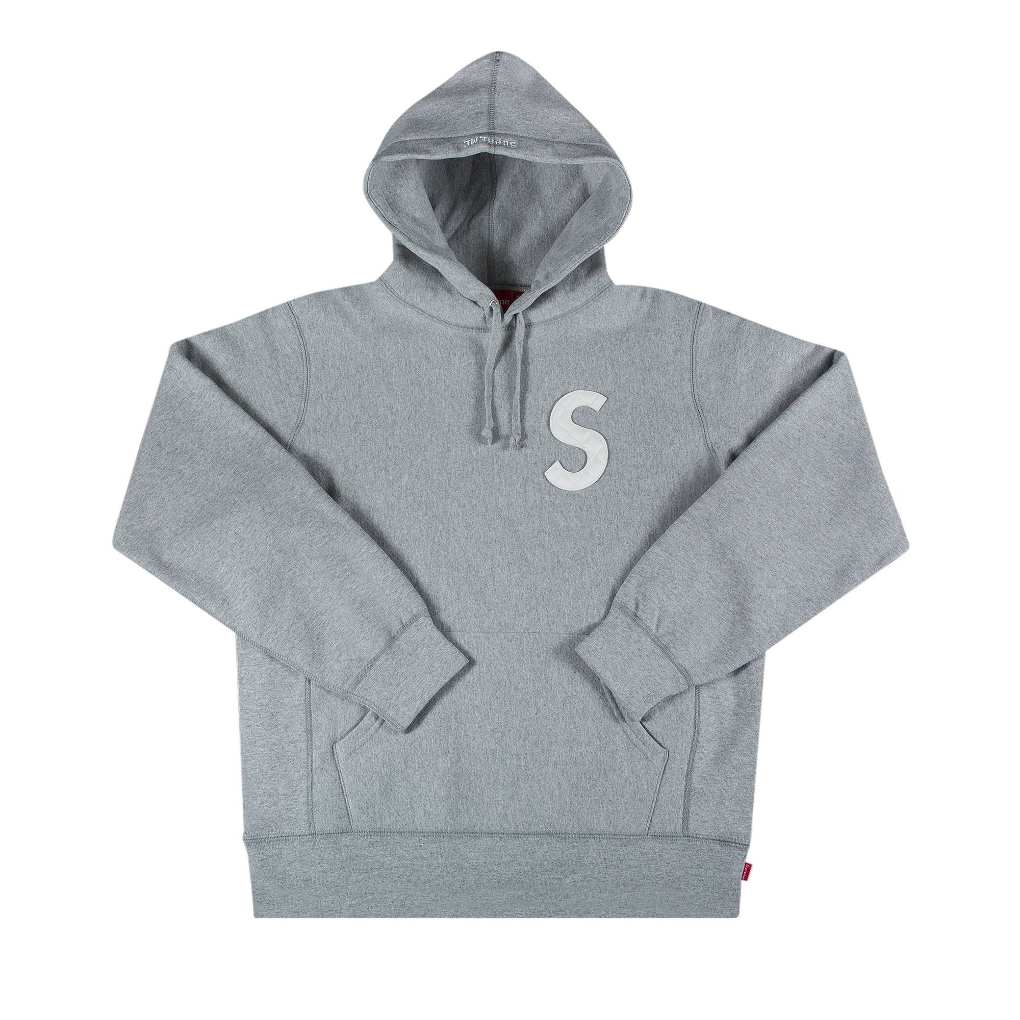 Supreme S Logo Hooded Sweatshirt 'Heather Grey' - 1