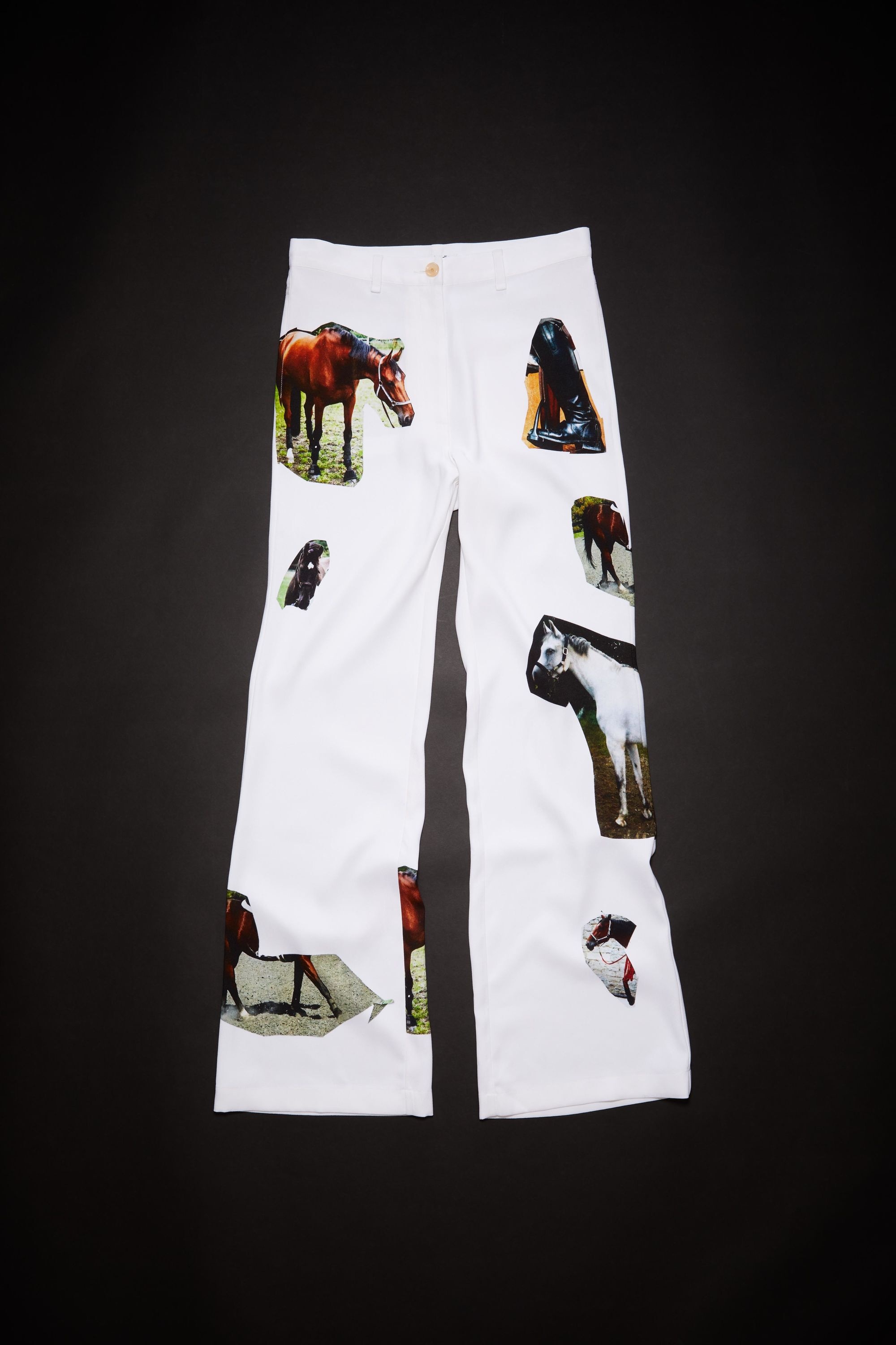 Digital print trousers - White - 6