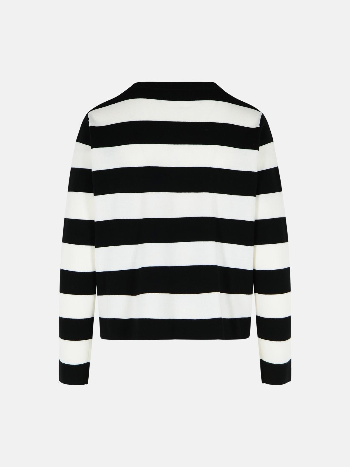 'VITERBO' TWO-TONE VIRGIN WOOL SWEATER - 3