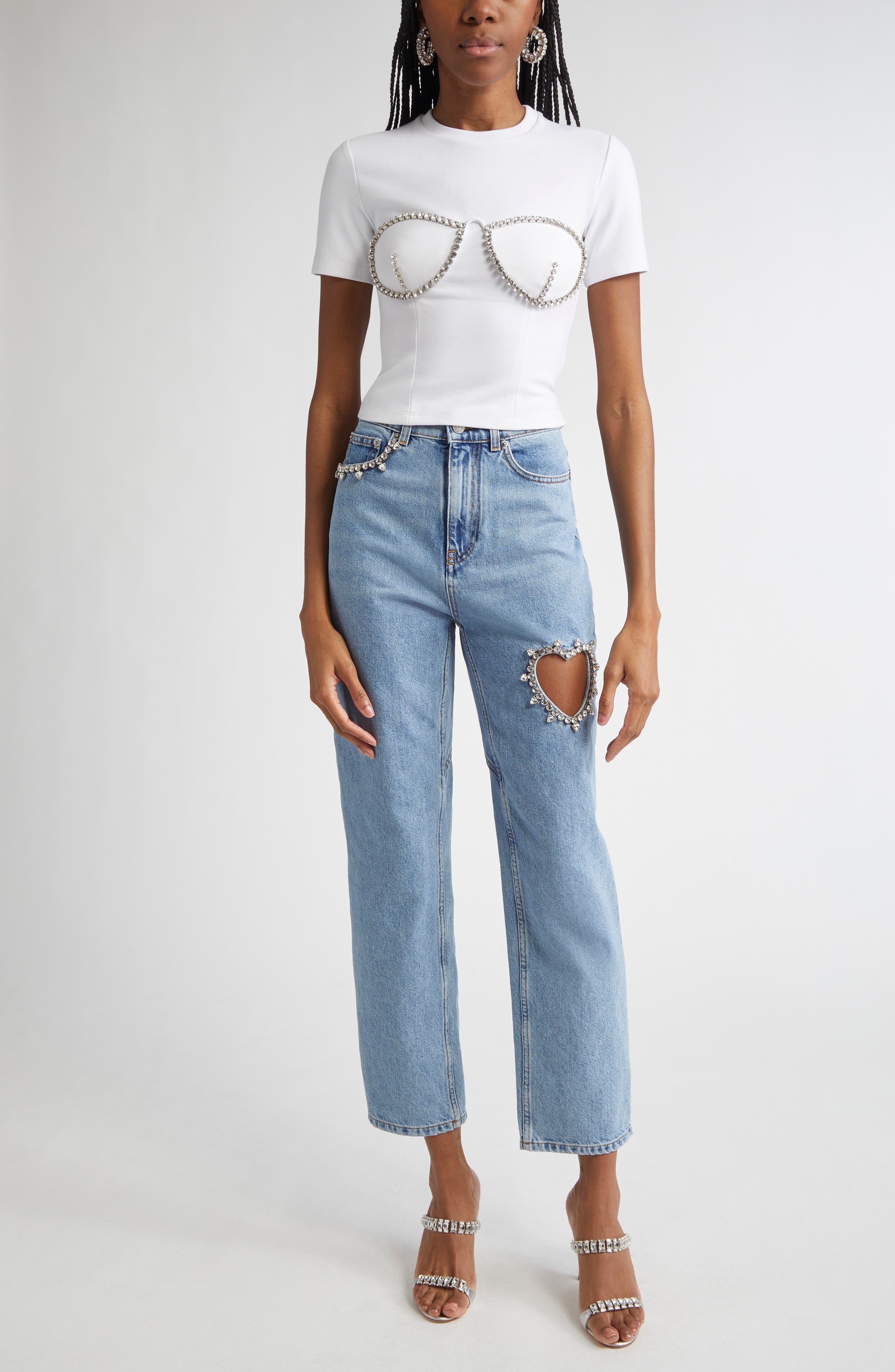 Crystal Bustier Cup T-Shirt - 2