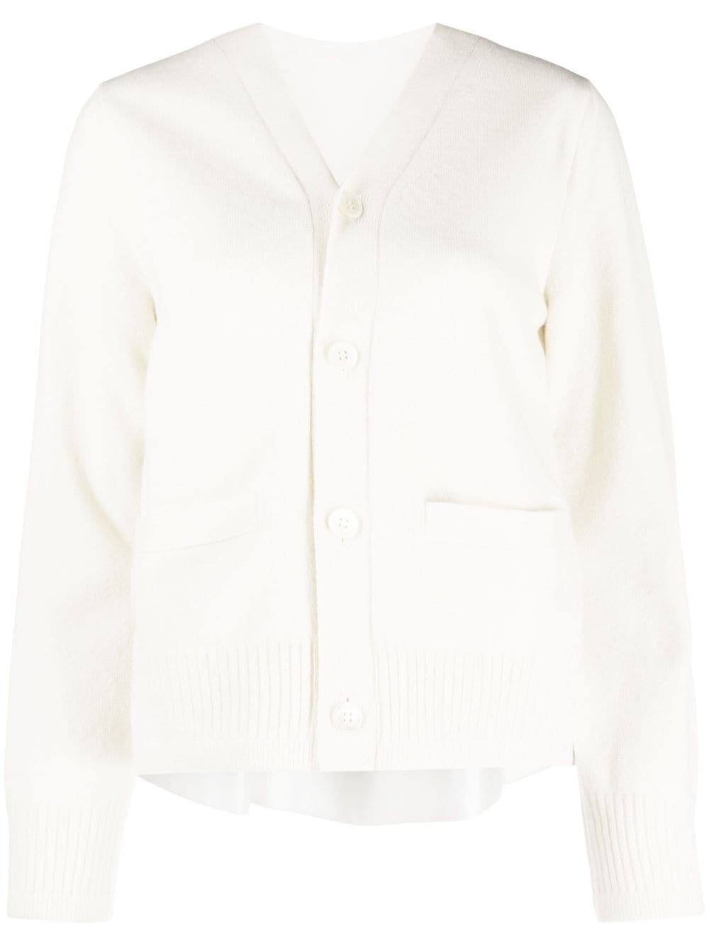 sacai panelled wool cardigan | REVERSIBLE