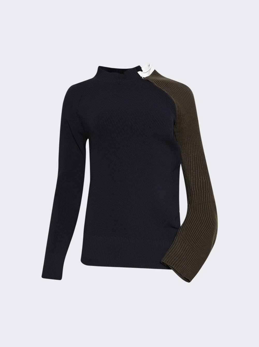 Knit Sweater Navy And Khaki - 1