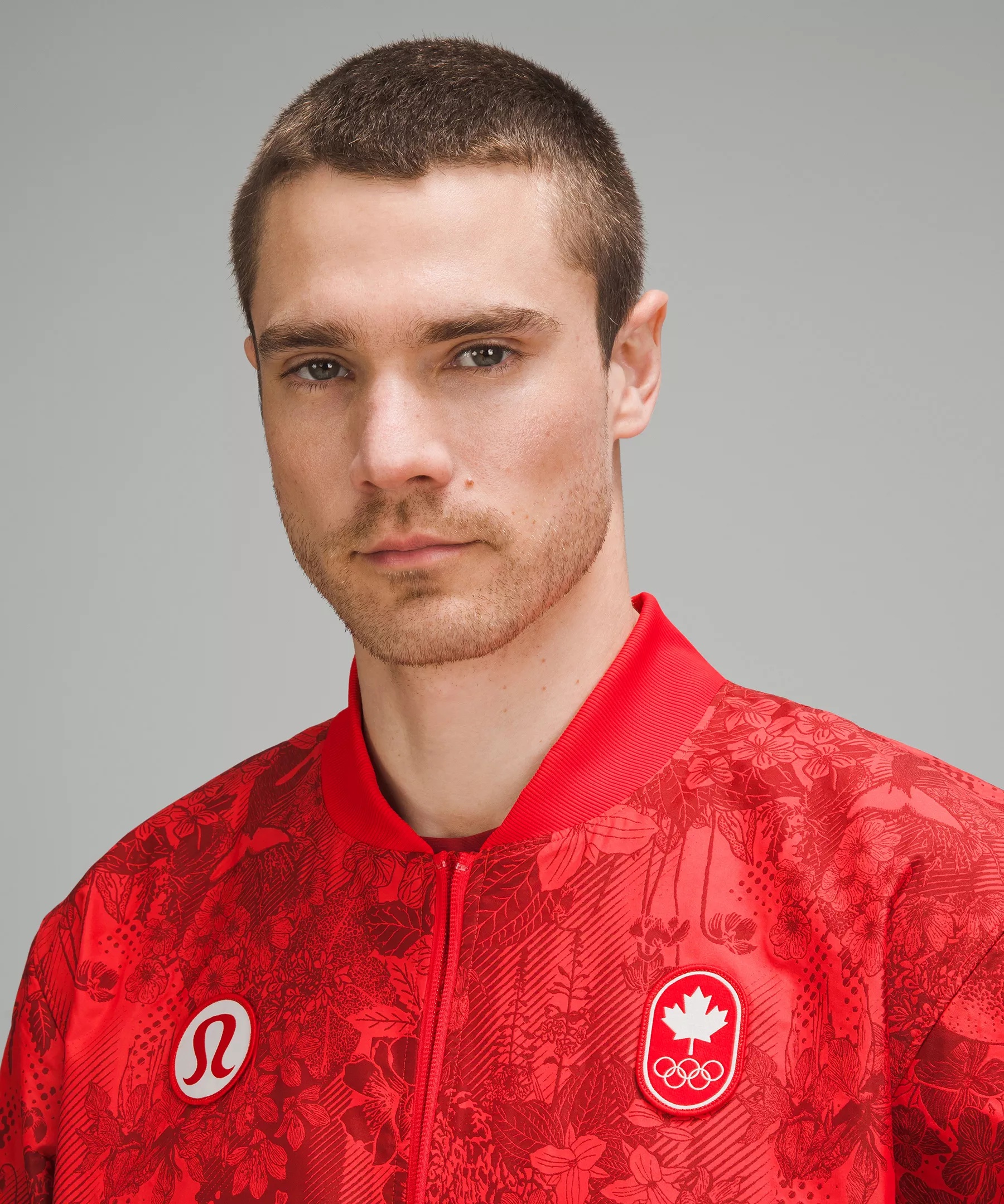 Team Canada Men's Vented Jacquard Bomber Jacket *COC Logo - 4