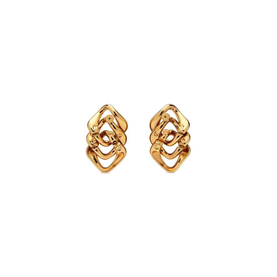 Women's Linked Earrings in Gold - 2