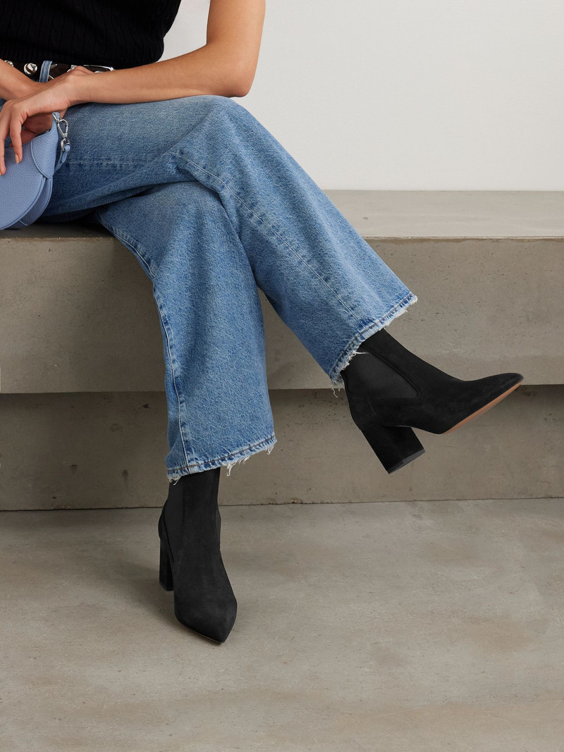 PARIS TEXAS Anja suede ankle boots Black outlook