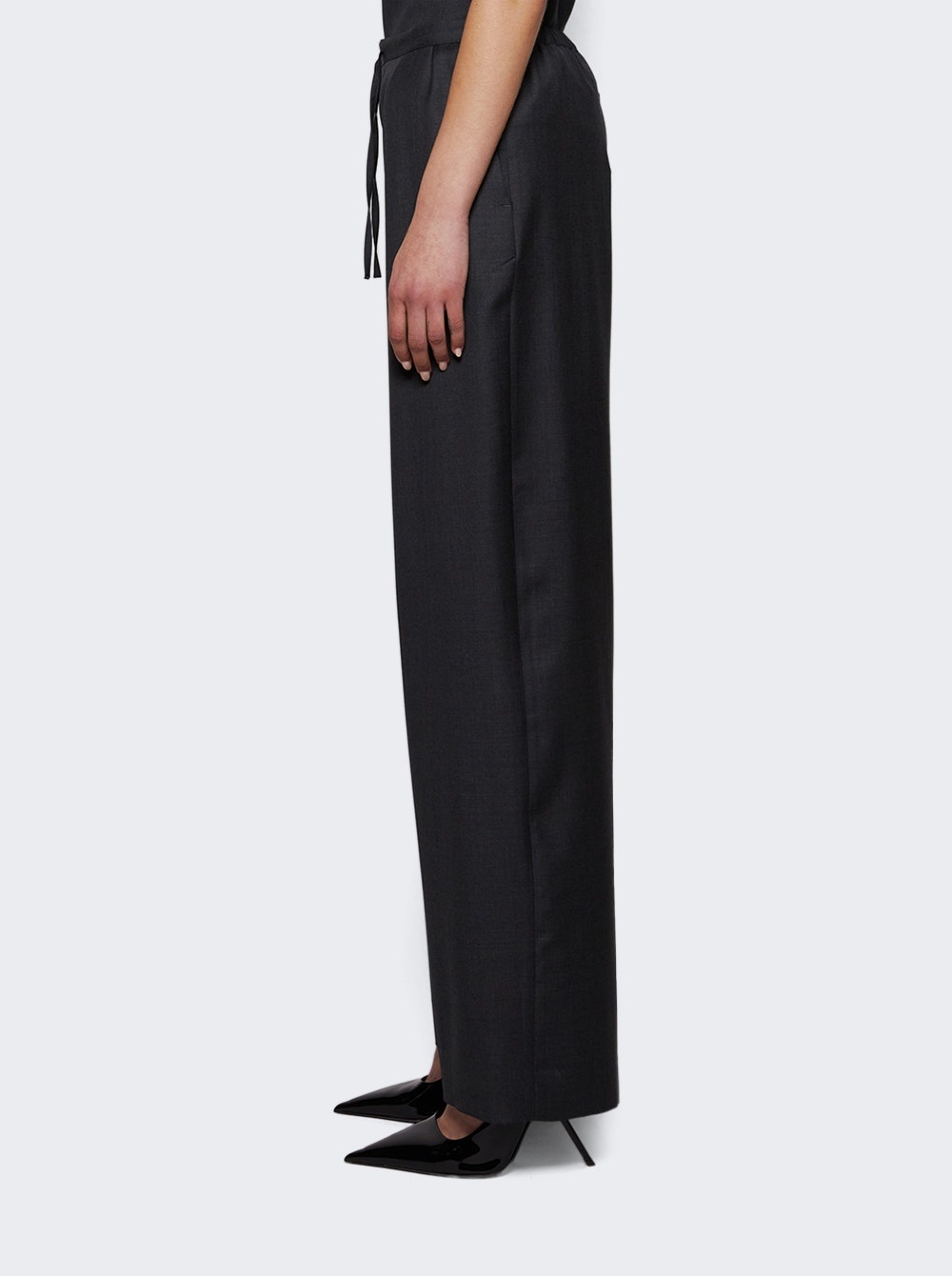 Cove Wool Pants Black Melange - 4