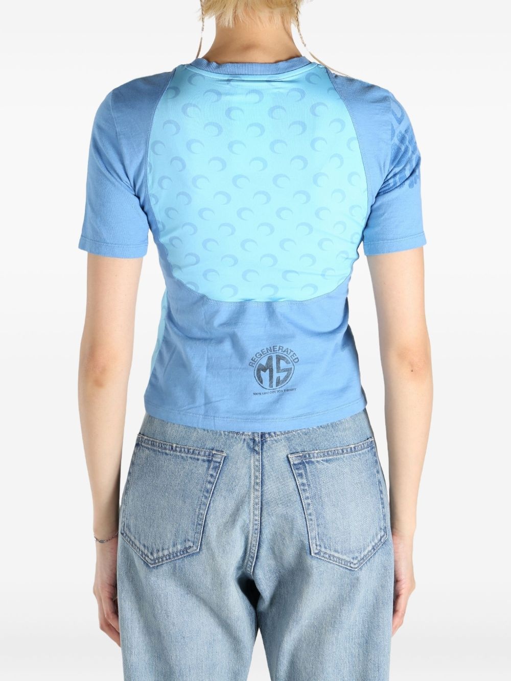 crescent moon-motif t-shirt - 4