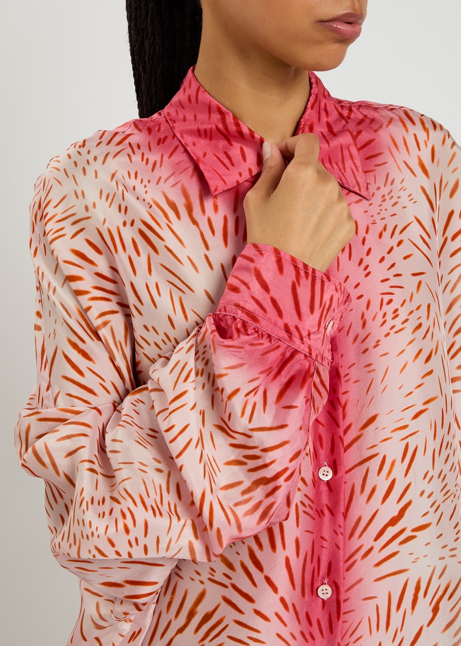 Dries Van Noten Casia Printed Silk Shirt - 5