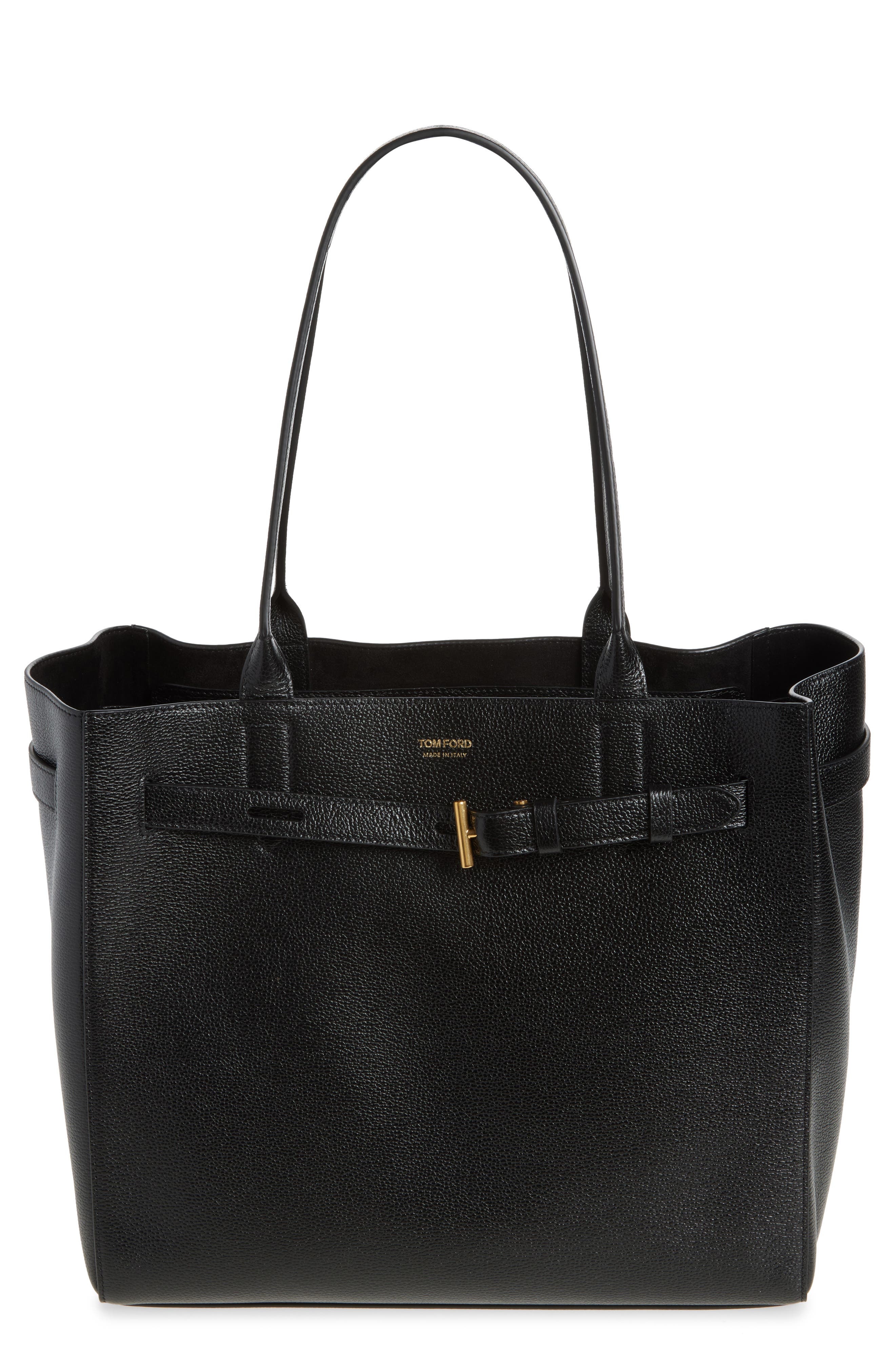 TOM FORD Medium Audrey Grained Leather Tote in Black at Nordstrom - 1