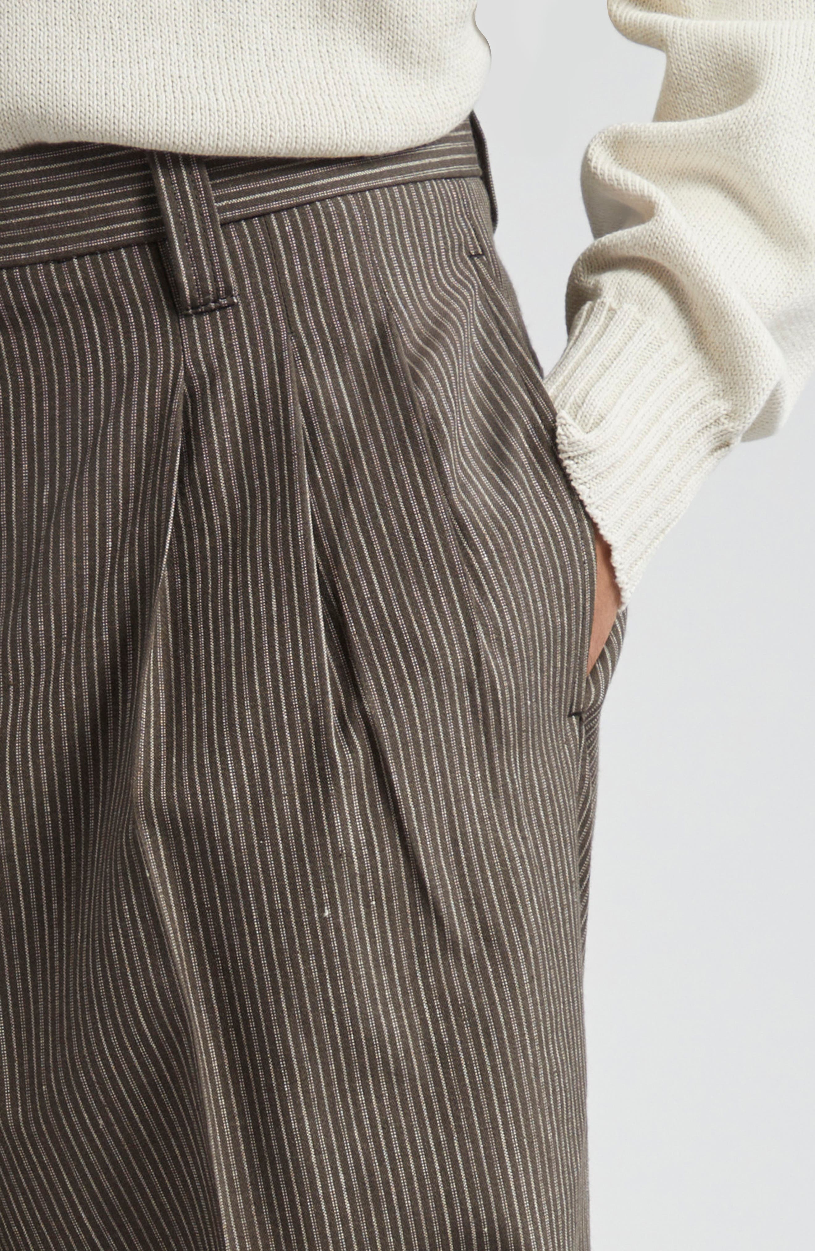 McCloud Stripe Wool Blend Pants - 5
