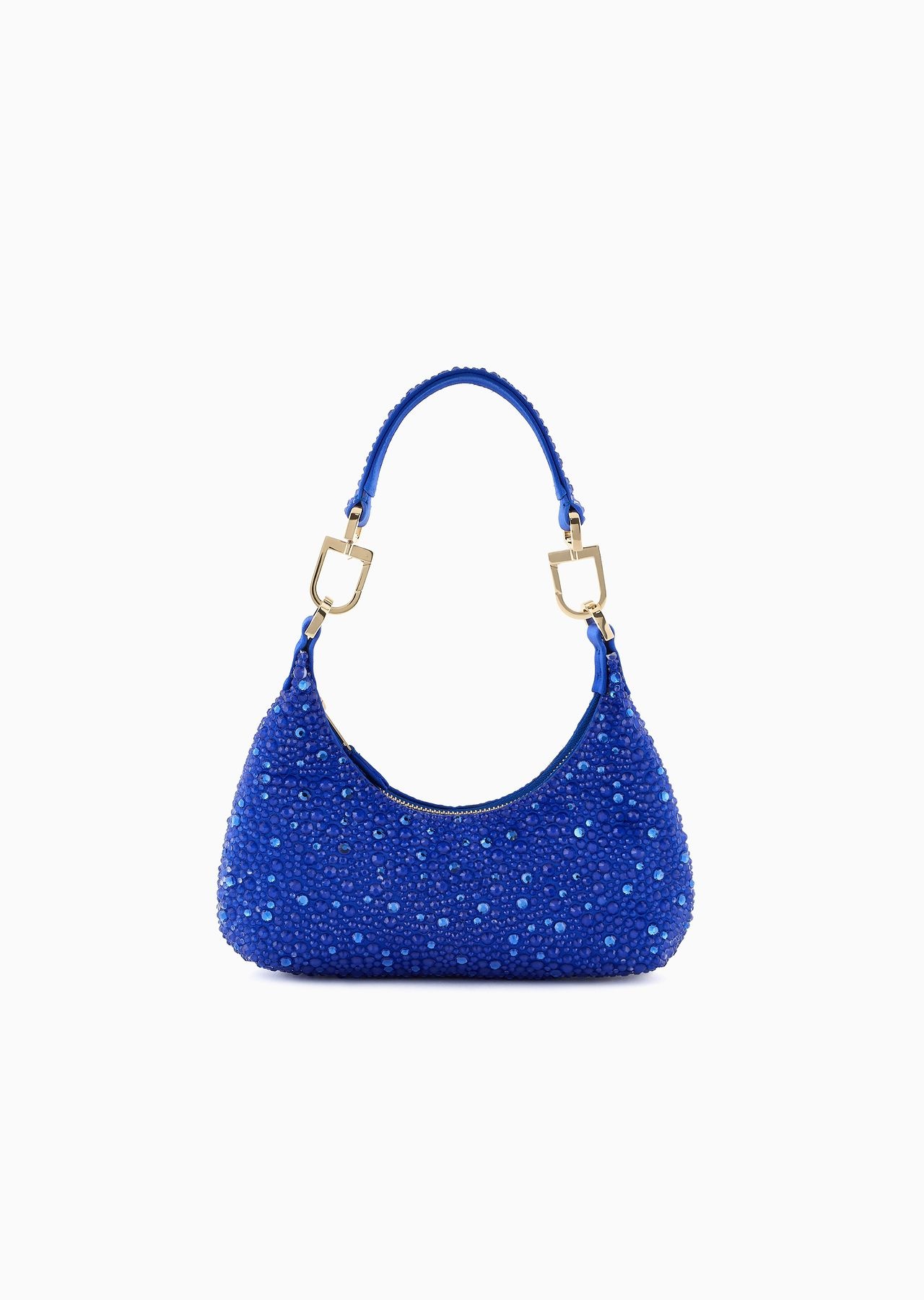 La Prima satin and rhinestone mini hobo bag - 1