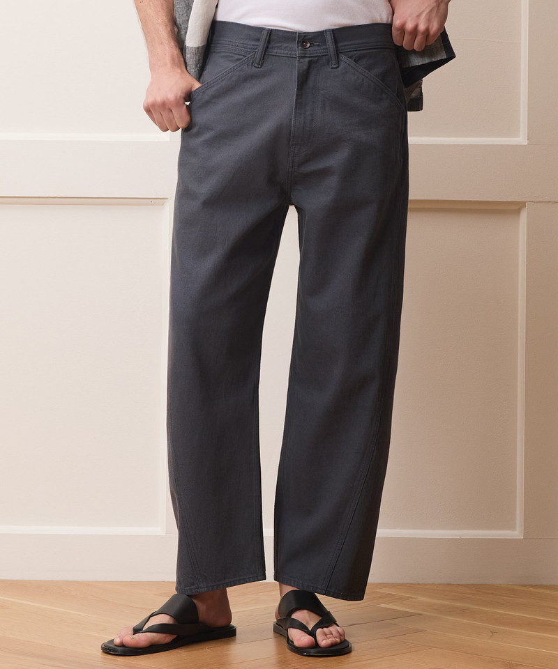 TODD SNYDER Relaxed Barrel Jean in Granite outlook