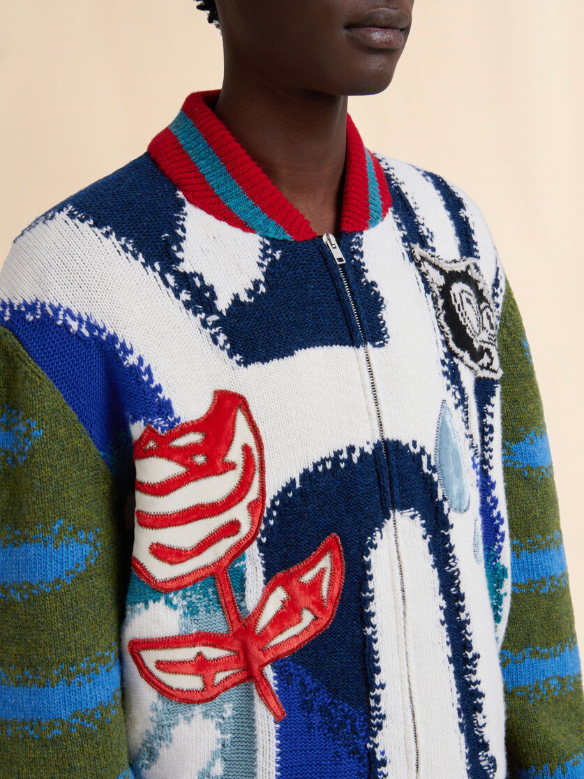 MULTICOLOUR WOOL CARDIGAN - 4
