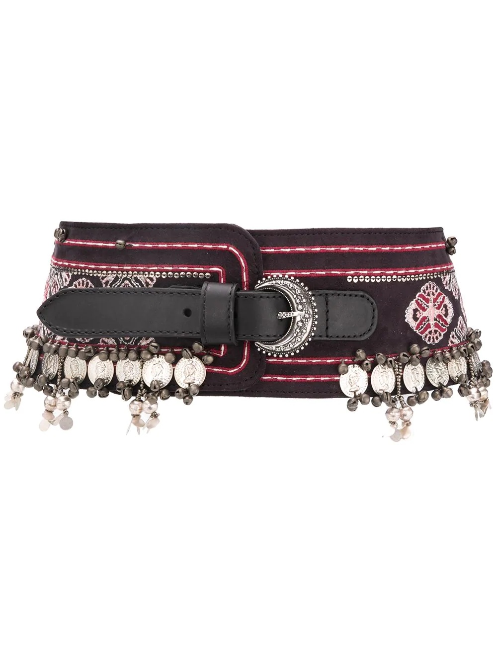 embroidered wide belt - 1