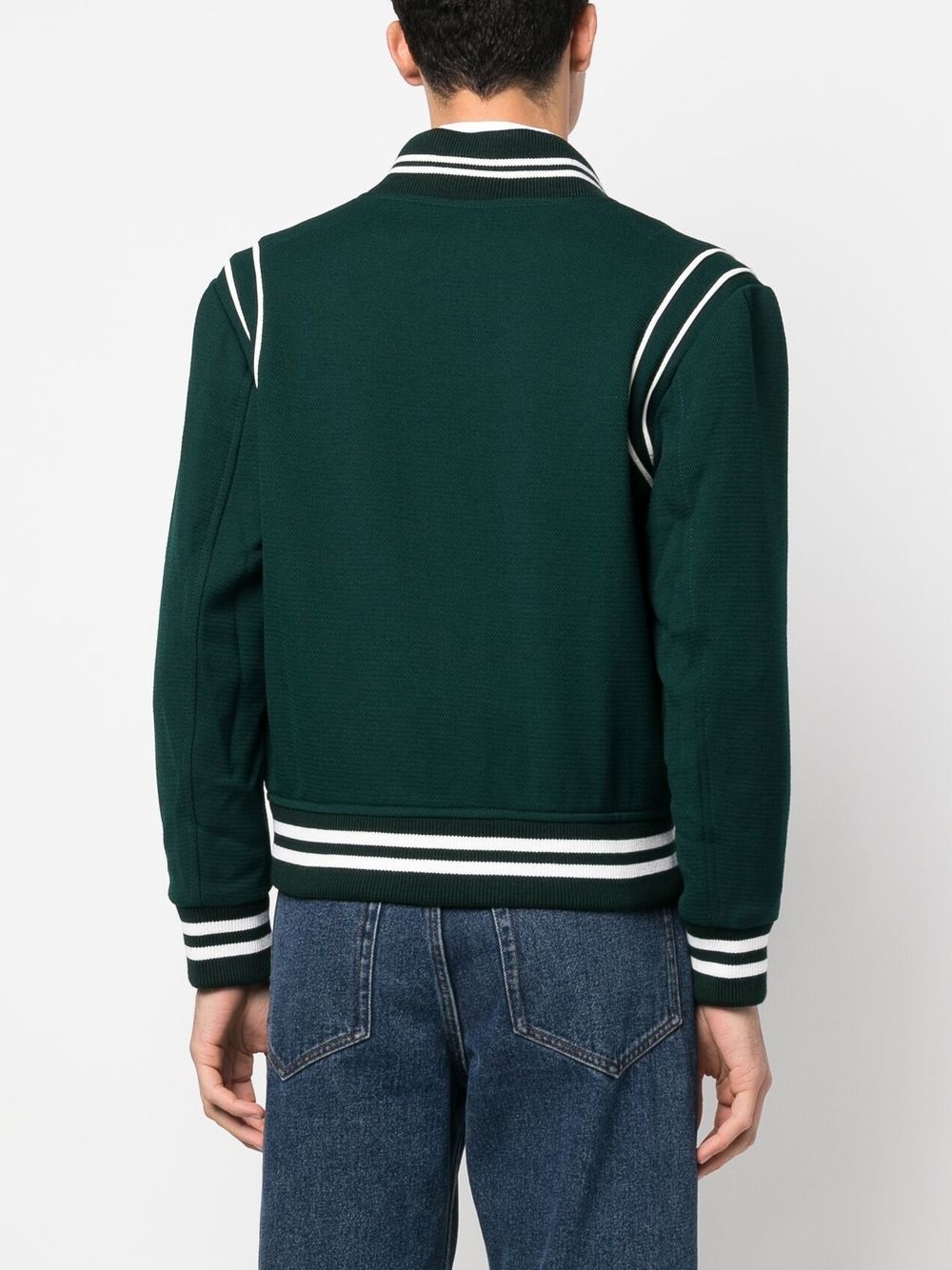 logo embroidered varsity jacket - 4