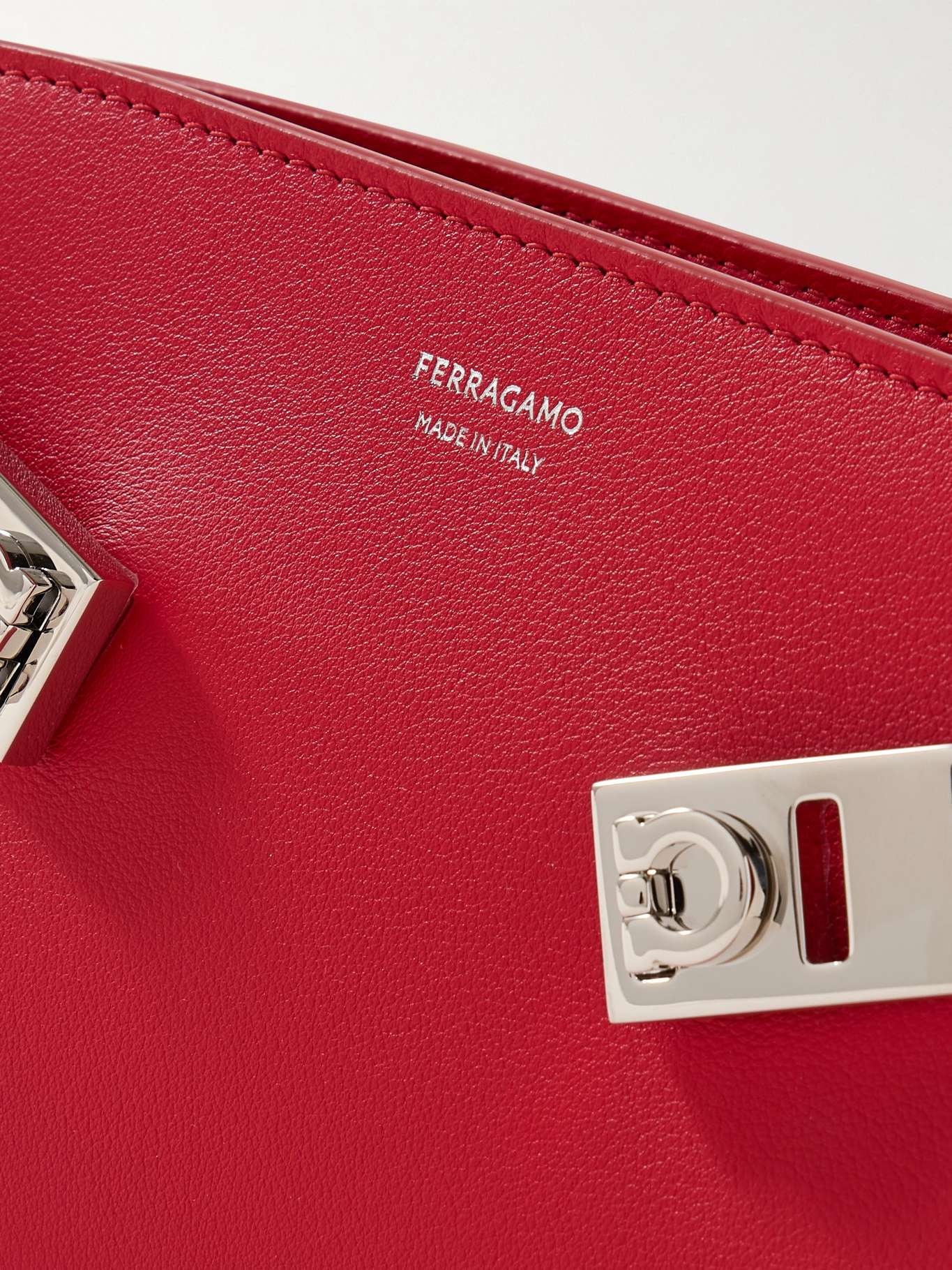 Hug embellished leather shoulder bag - 4