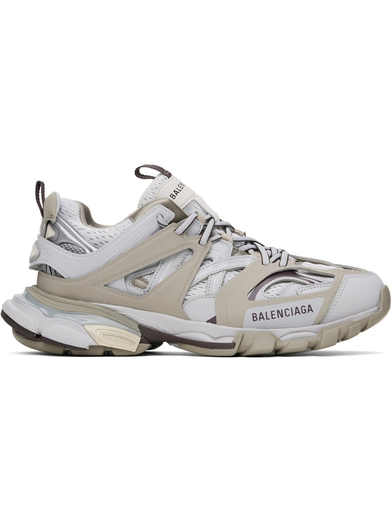 Taupe & Gray Track Sneakers - 1