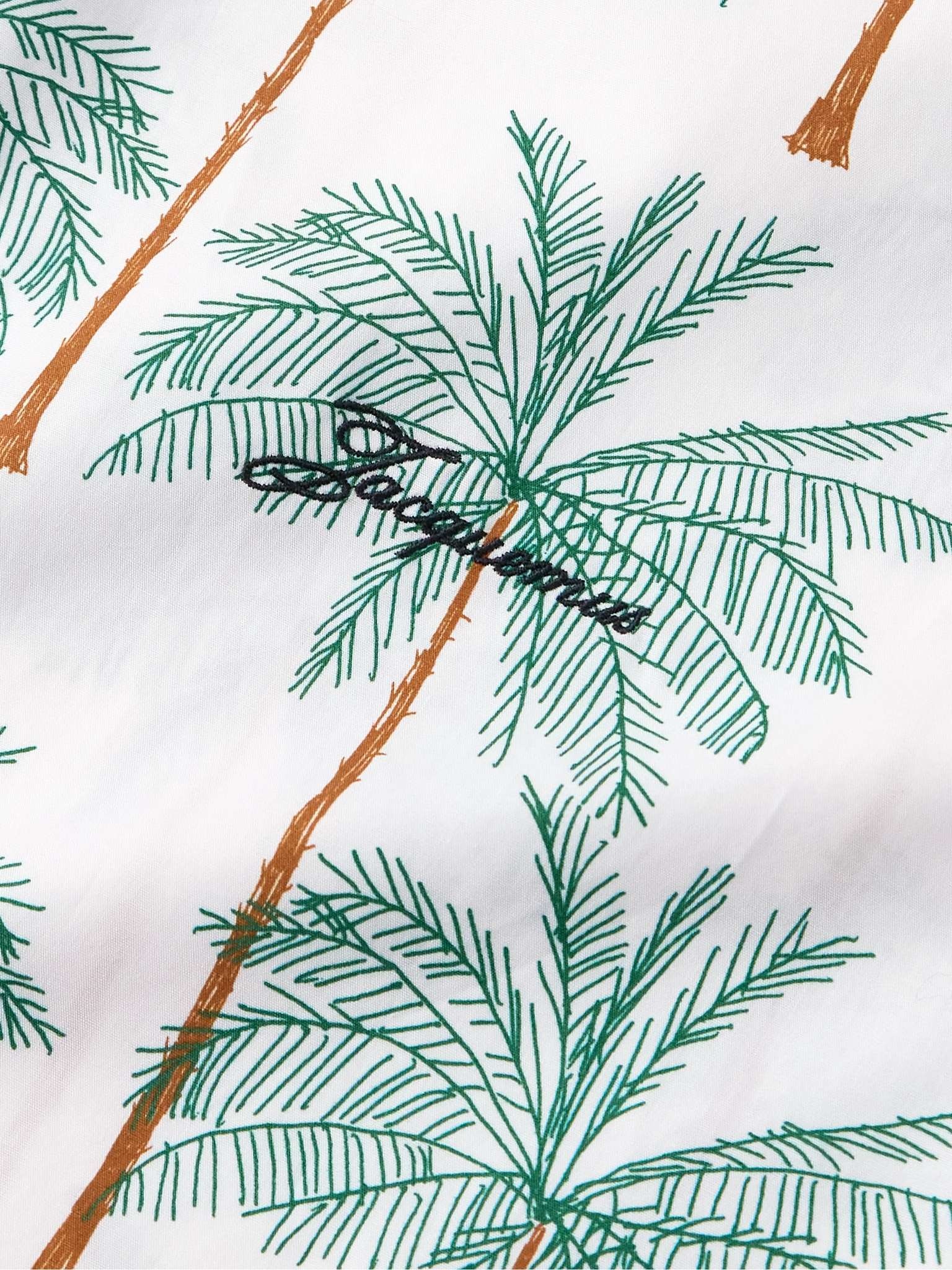 Simon Logo-Embroidered Printed Cotton-Poplin Shirt - 5