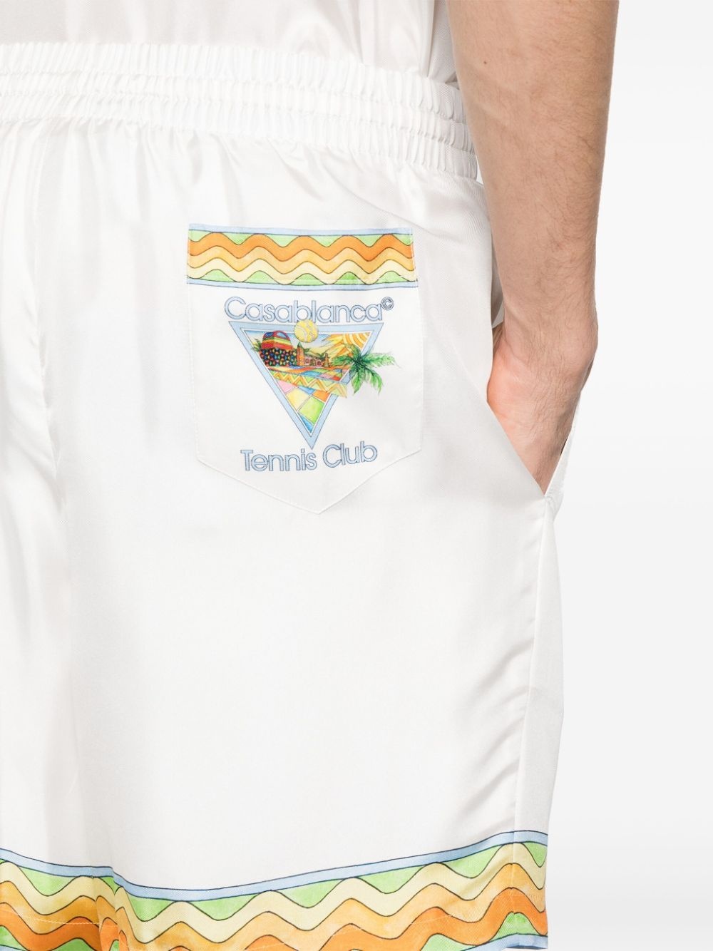 Afro Cubism silk shorts - 5