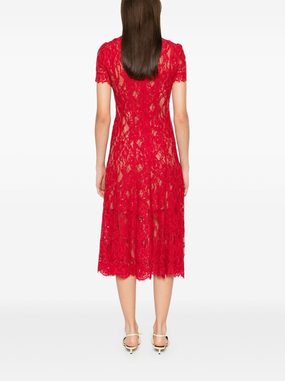 lace midi dress - 4