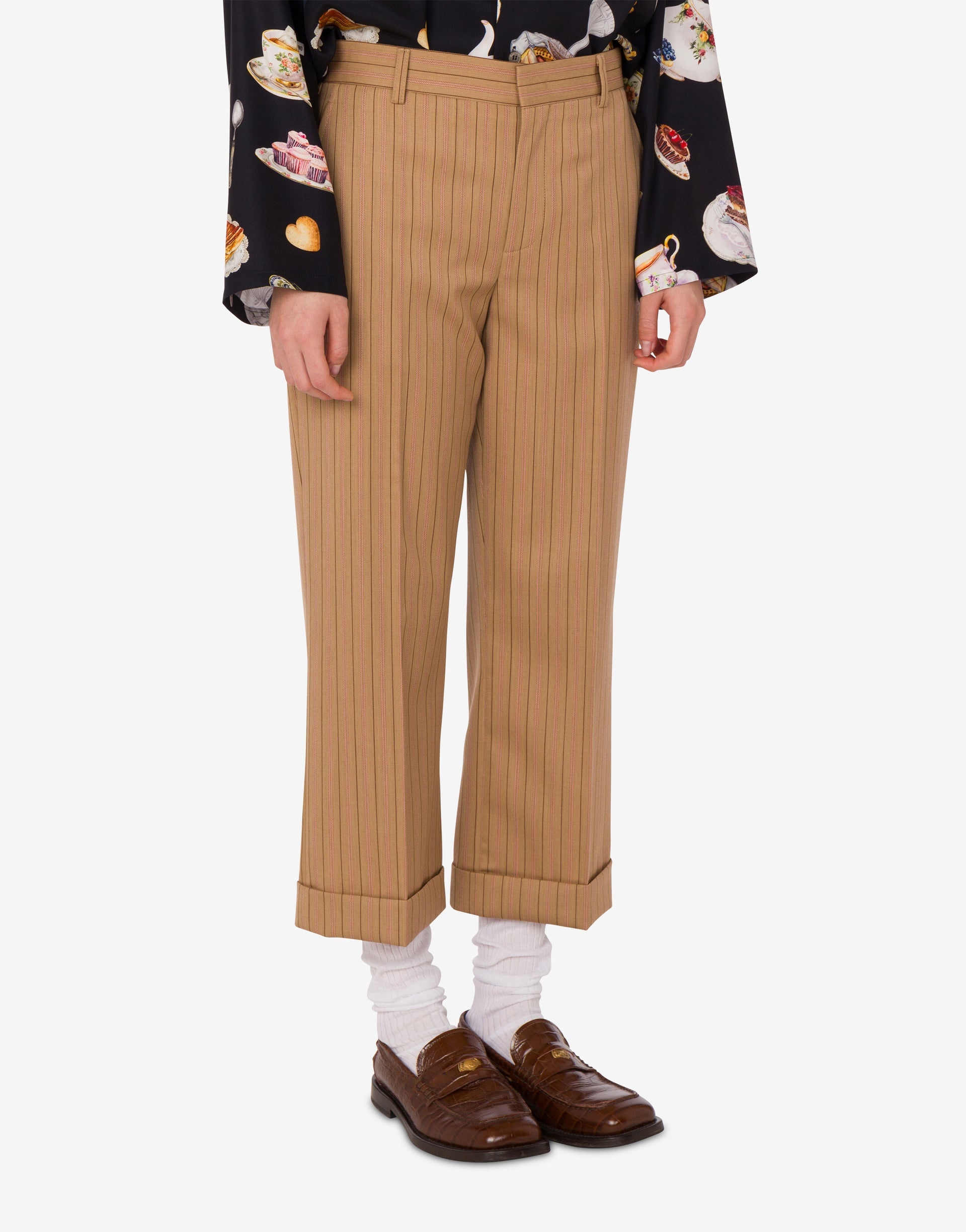 WOOL CROP PANTS - 2