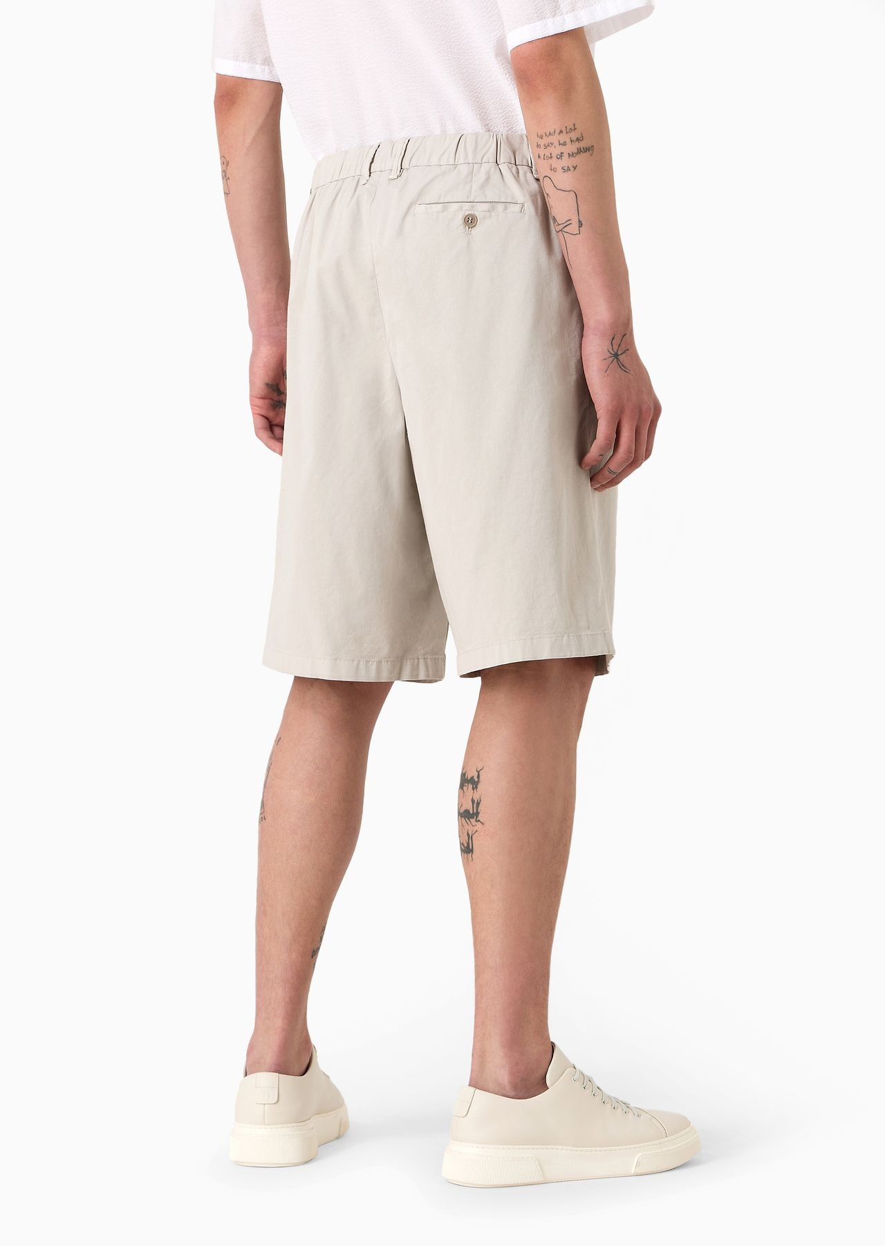 Board shorts in stretch-cotton gabardine - 5