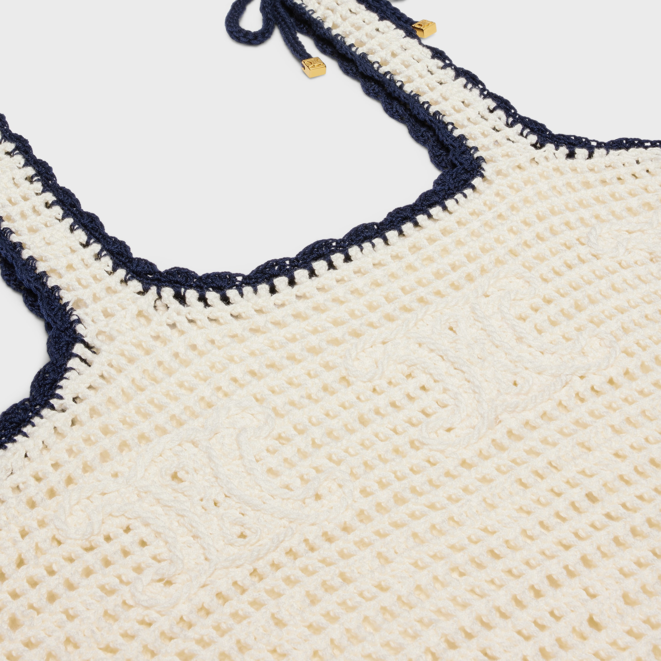 triomphe mini dress in crocheted cotton - 3