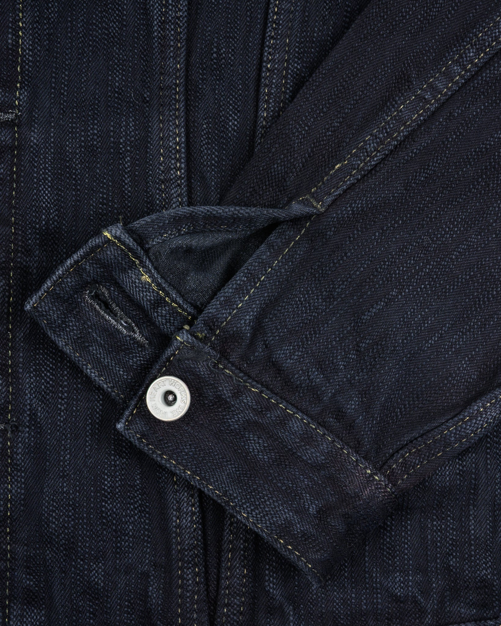 IH-526J-SLBod 16oz Slubby Selvedge Denim Type III Jacket - Indigo Overdyed Black - 10