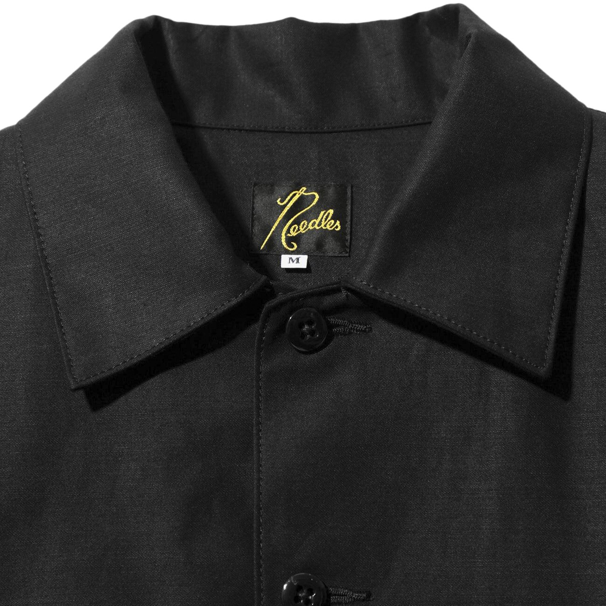 Needles Back Sateen Fatigue Shirt 'Black' - 3