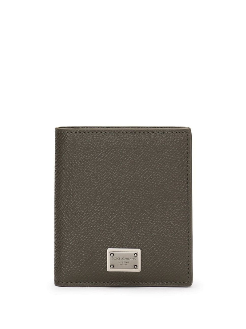 logo-plaque leather cardholder 1