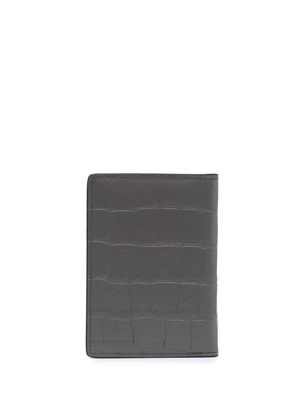 crocodile-effect leather cardholder - 2