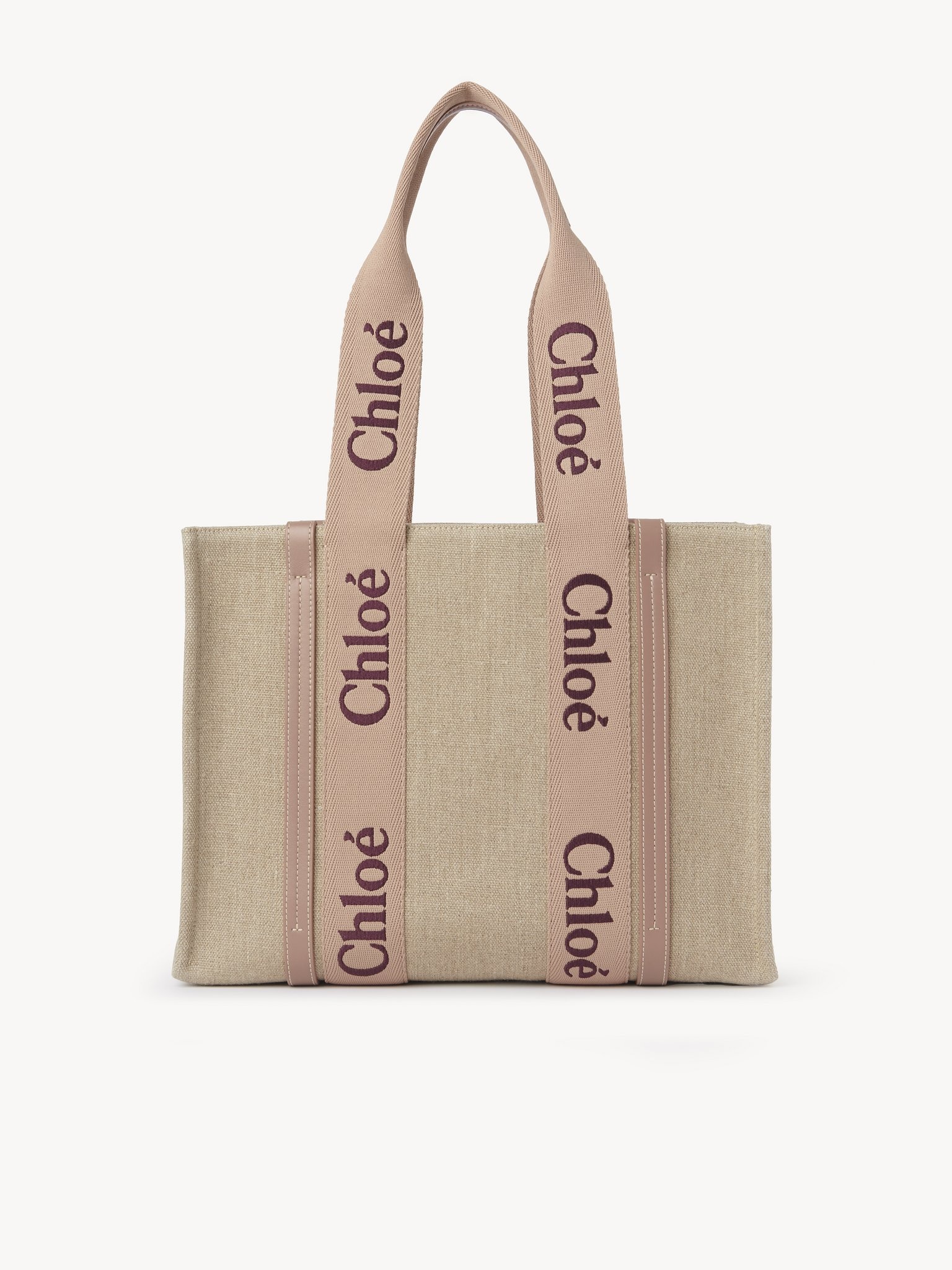 WOODY TOTE BAG IN LINEN - 3