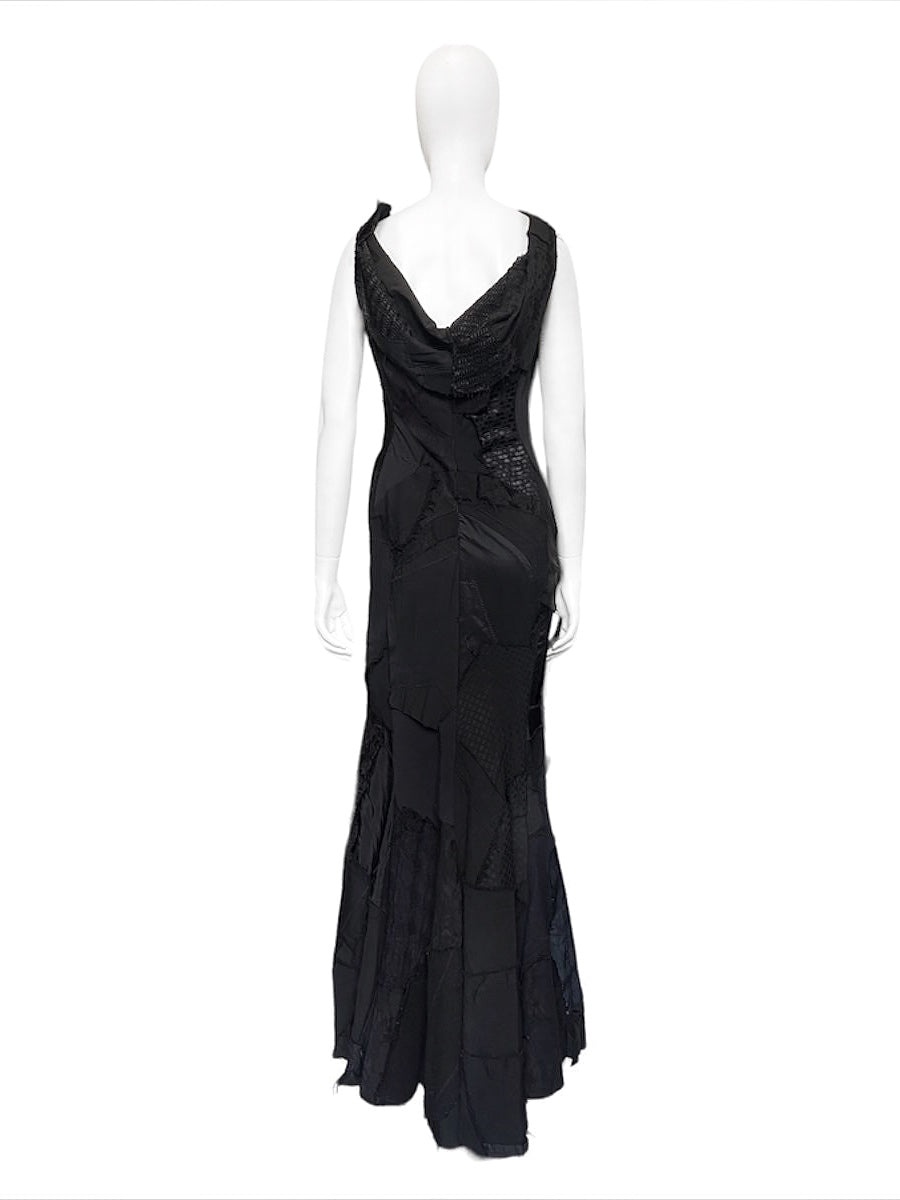 Junya Watanabe Fall 2002 Masterpiece Patchwork Mermaid Maxi Dress - 8