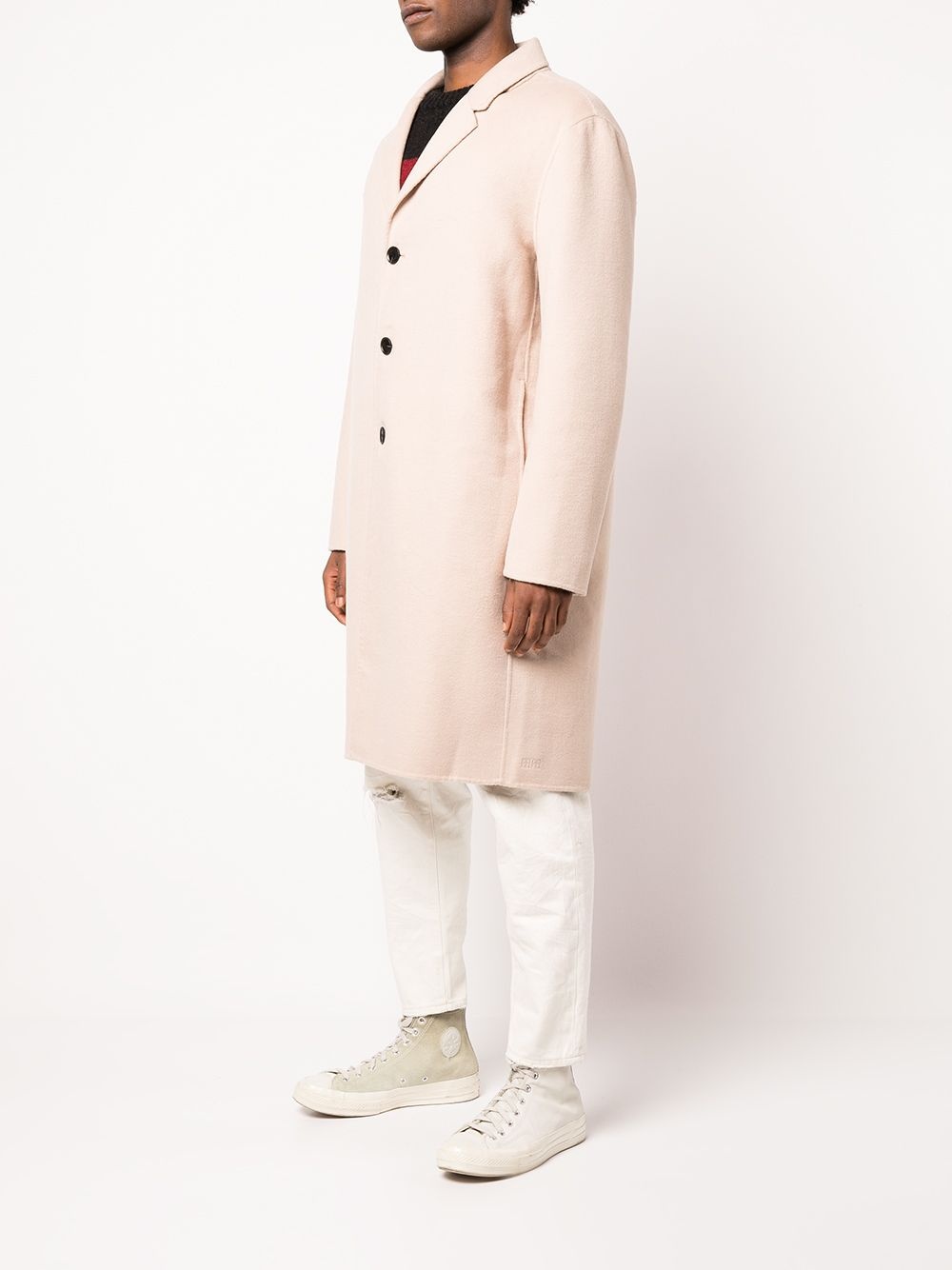 single-breasted tailored coat - 3