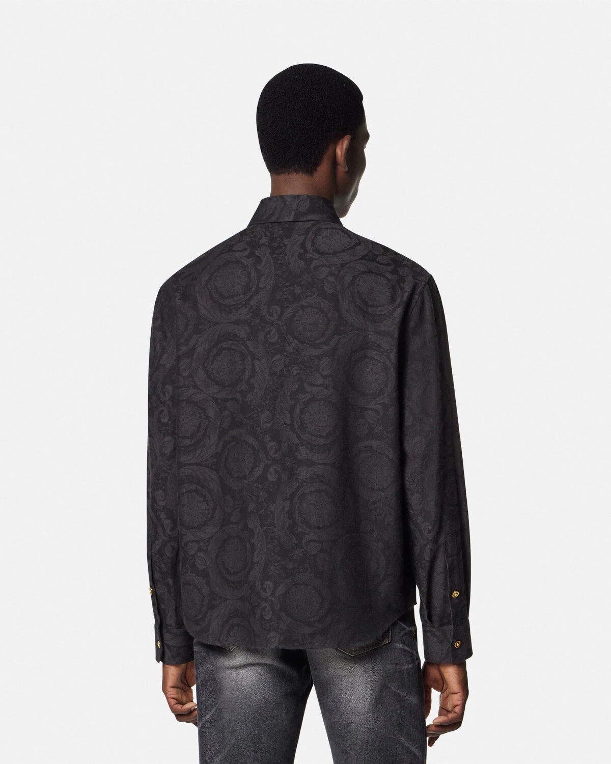 Barocco Jacquard Chambray Shirt - 5