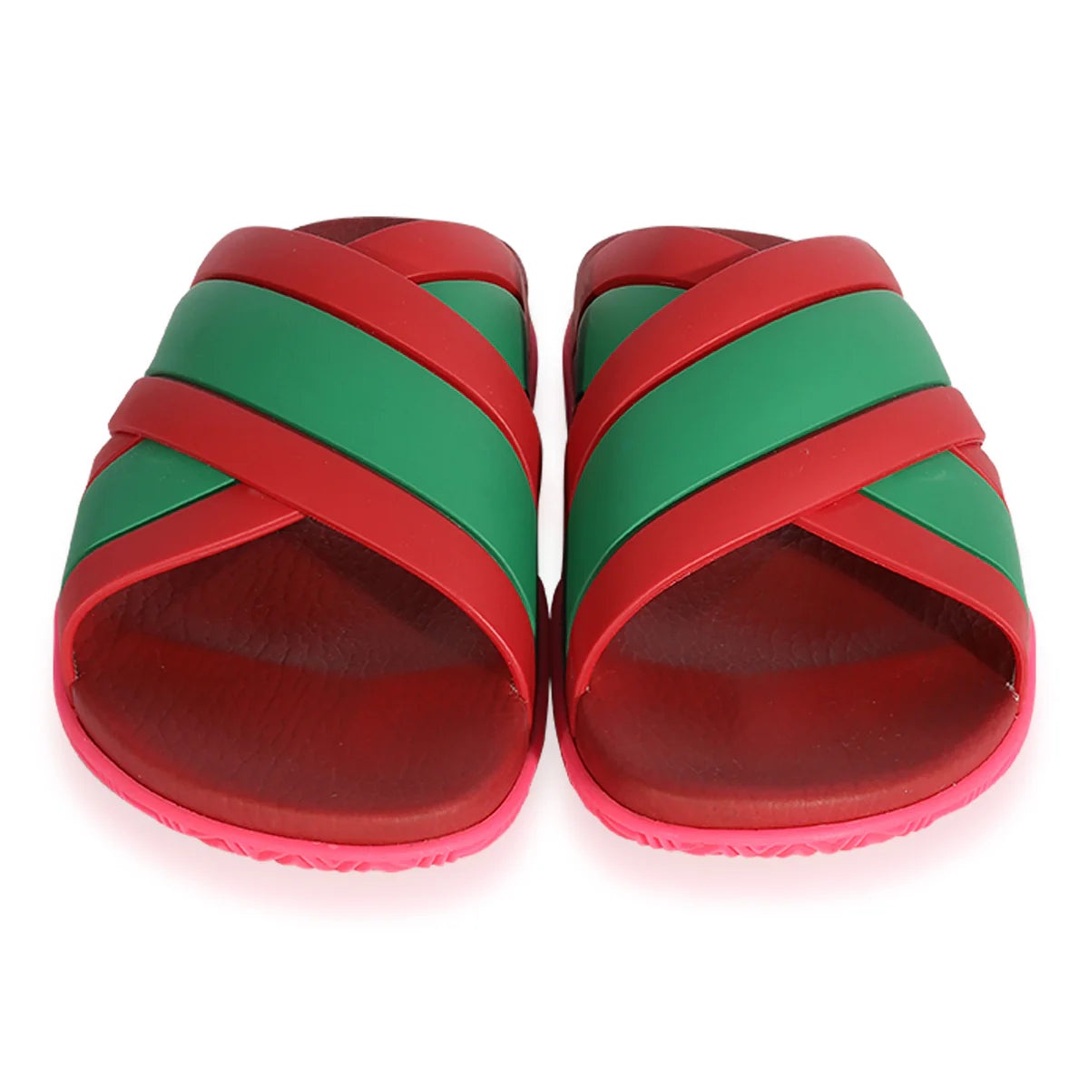 (WMNS) Gucci Web Stripe Slide Sandals 'Coral' 627820-J8700-6559 - 3