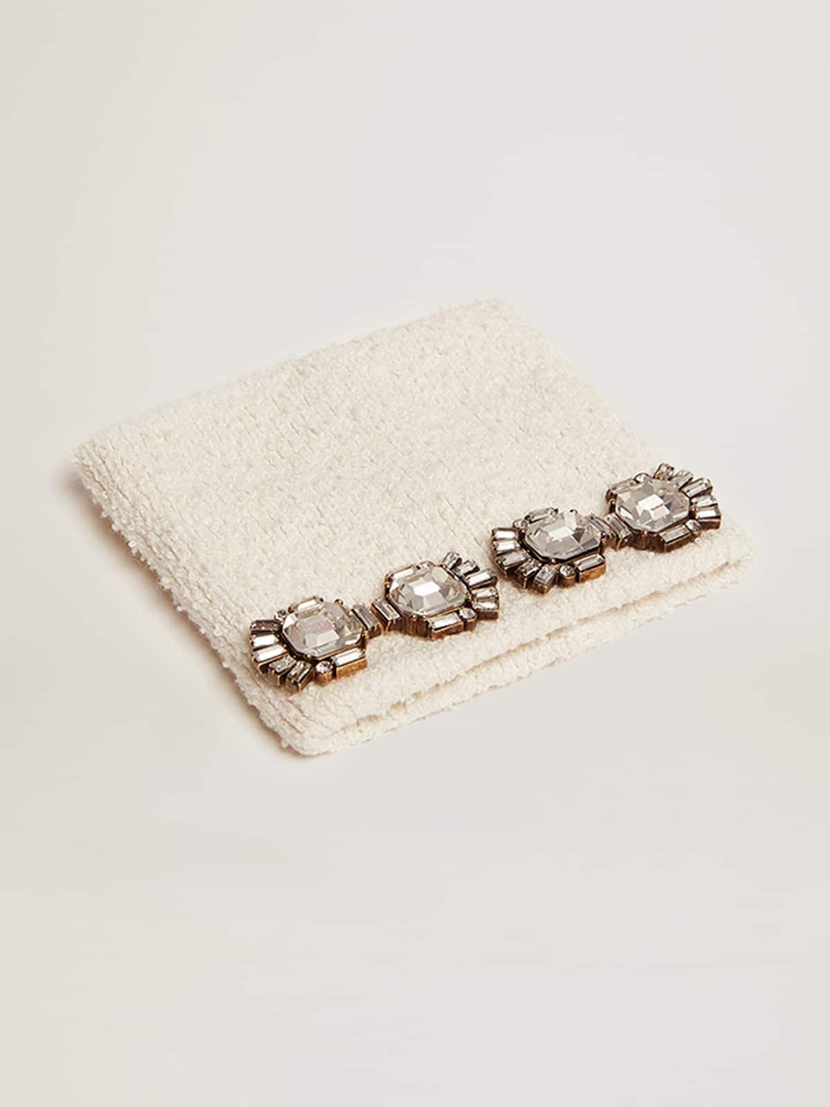 White cuff with baguette-shaped crystals - 2