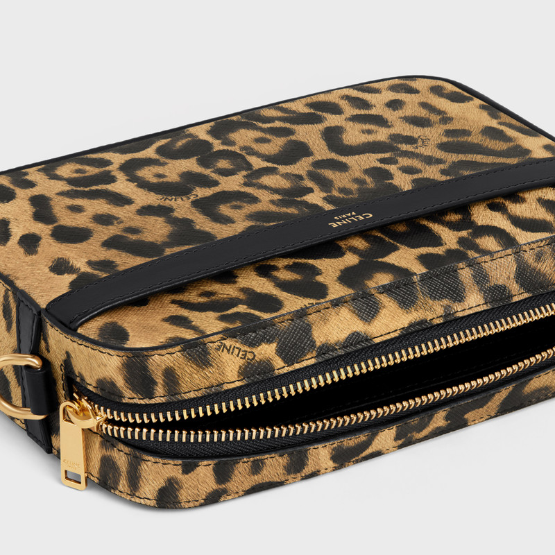 SMALL MESSENGER in Celine canvas with leopard print 4