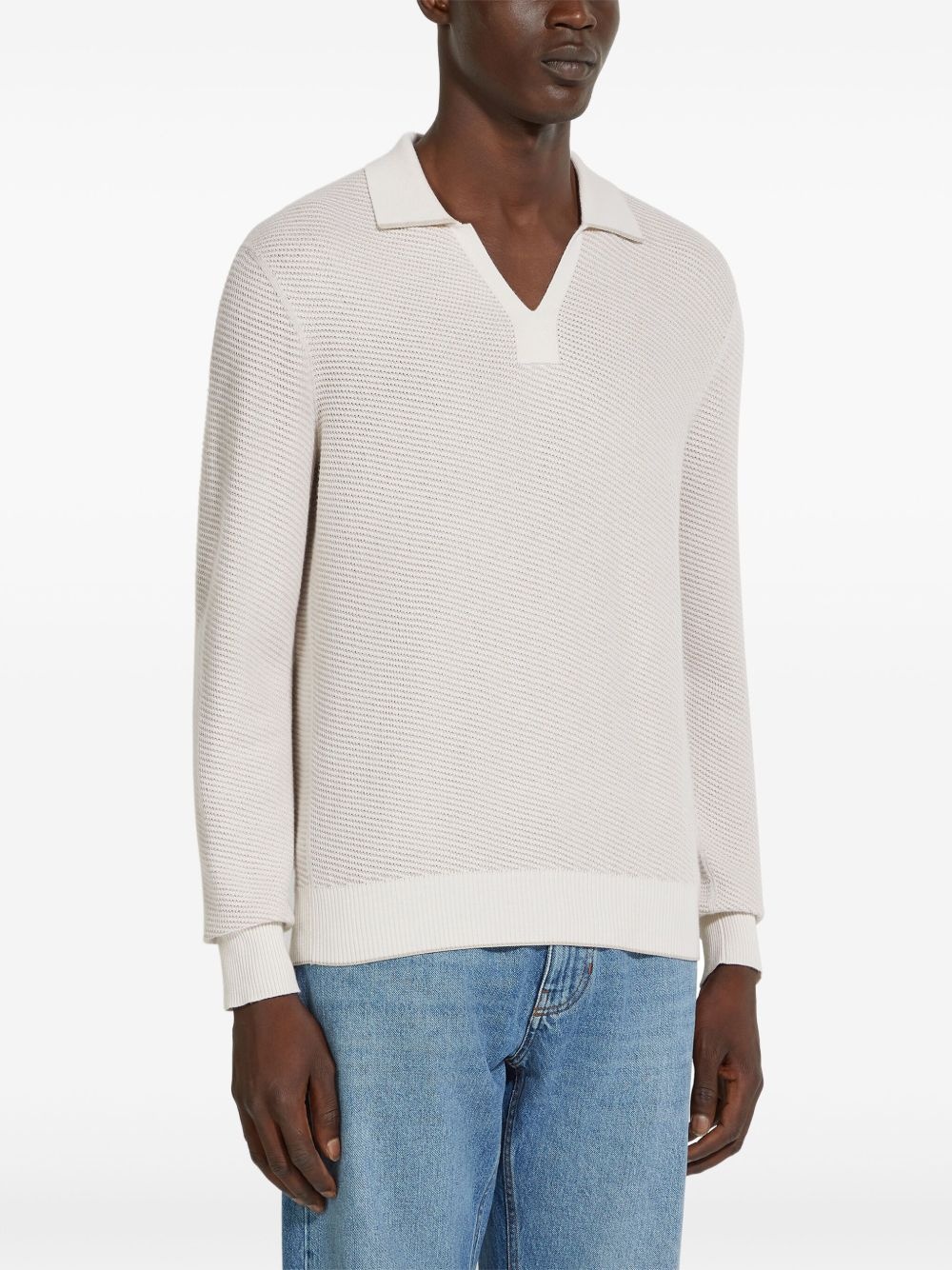 knitted polo shirt - 2