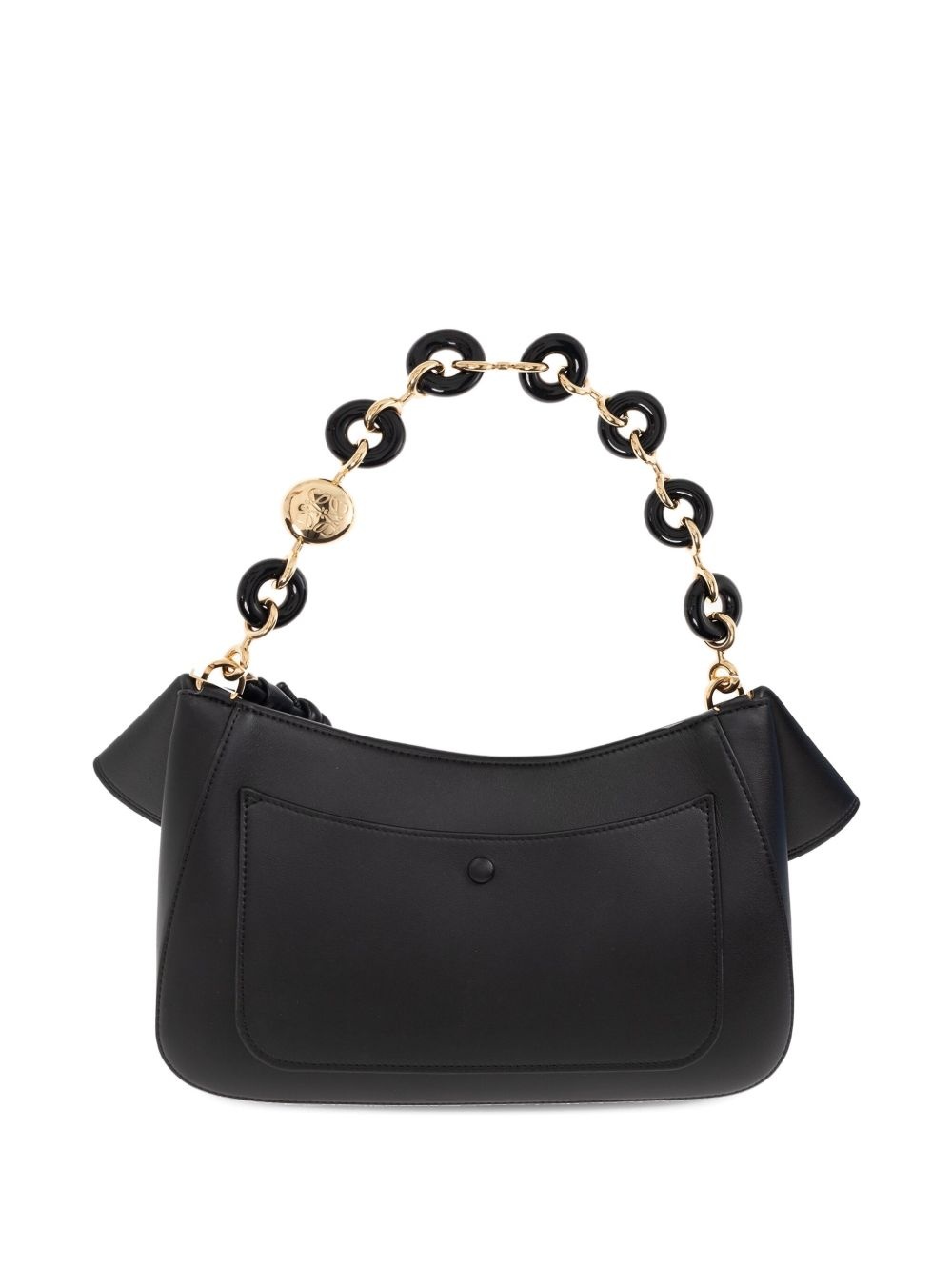 chain-link ruffled shoulder bag - 3