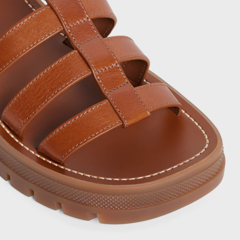 CELINE CLEA TRIOMPHE GLADIATOR SANDAL in CALFSKIN - VEGETAL TANNING 4