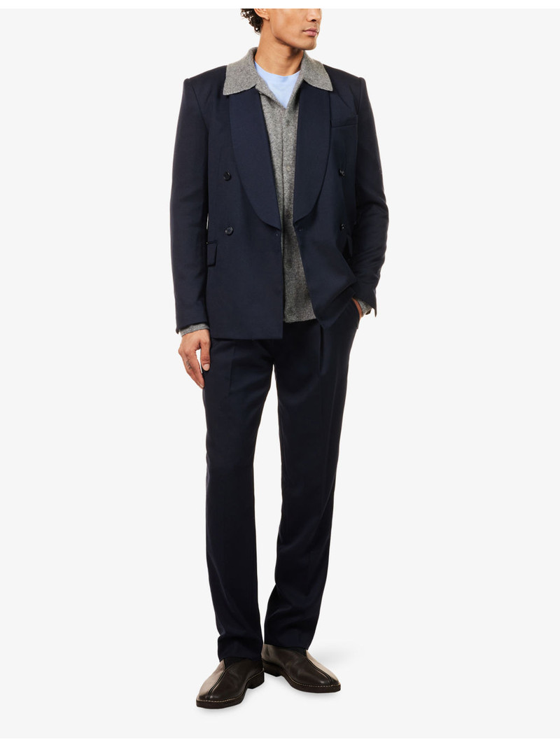 SIMKHAI Coleman Shawl-Lapels Stretch-Woven Blazer outlook