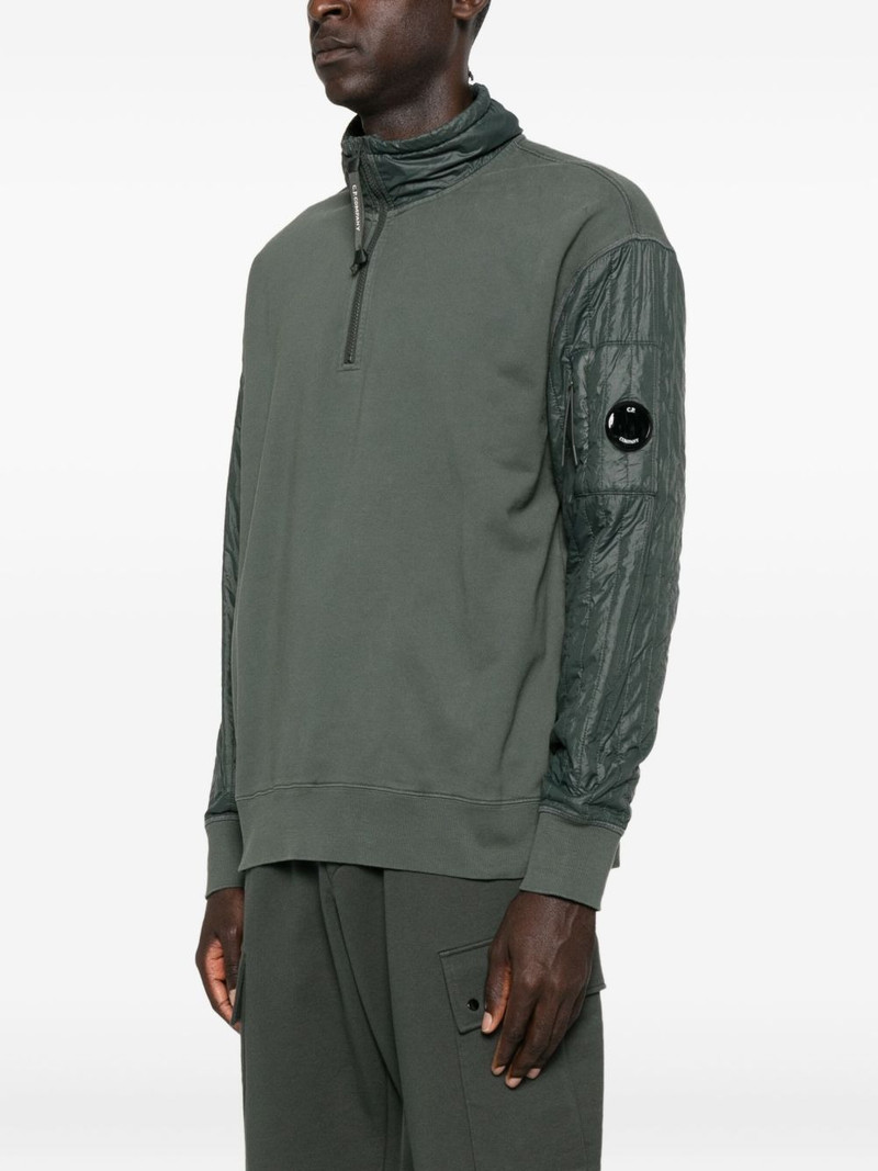 half-zip quilted sleeve sweatshirt 3
