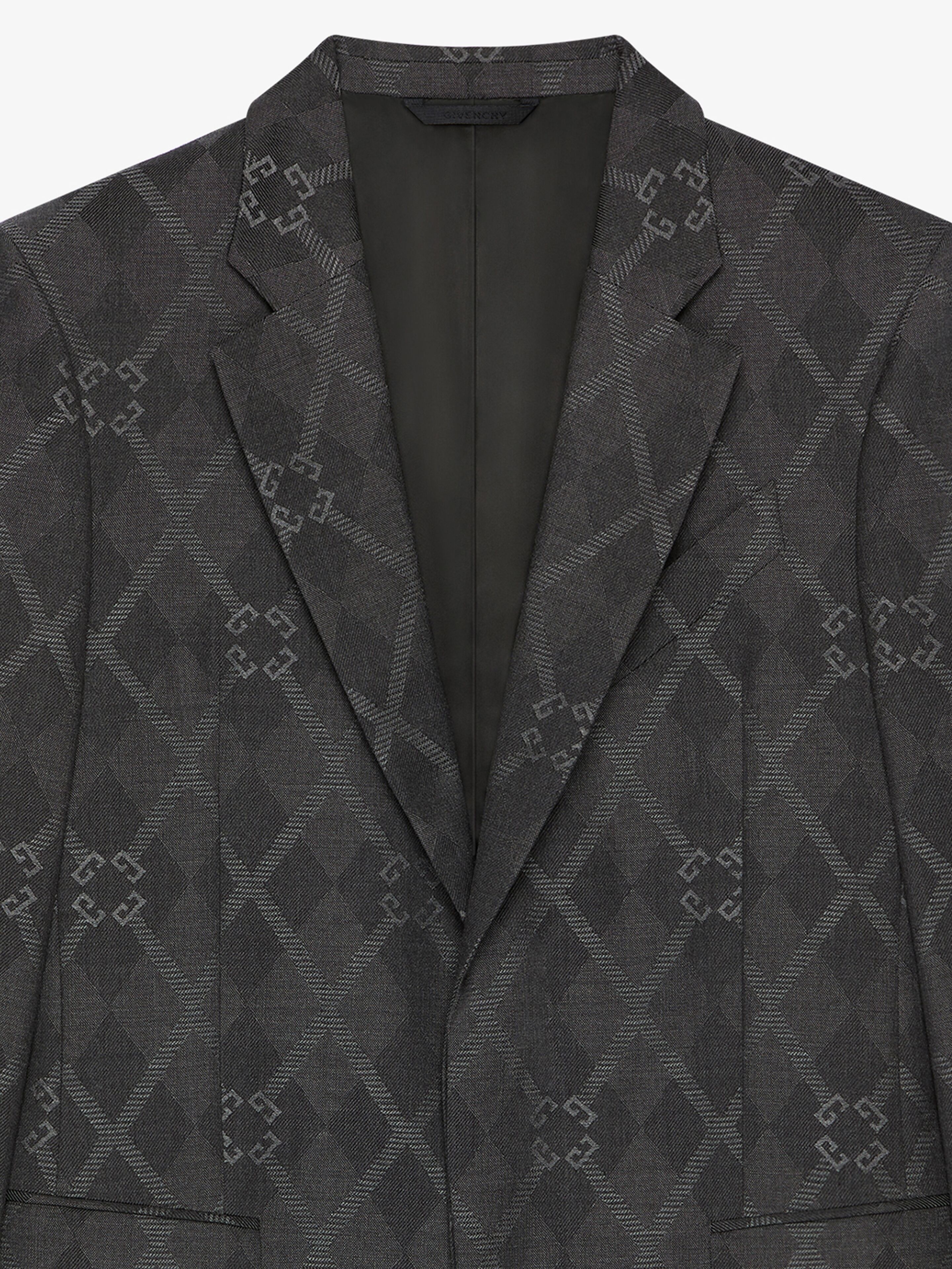 SLIM FIT JACKET IN MONOGRAM 72 JACQUARD - 3