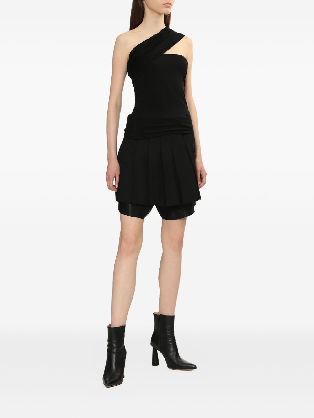 pleated wrap skort - 2