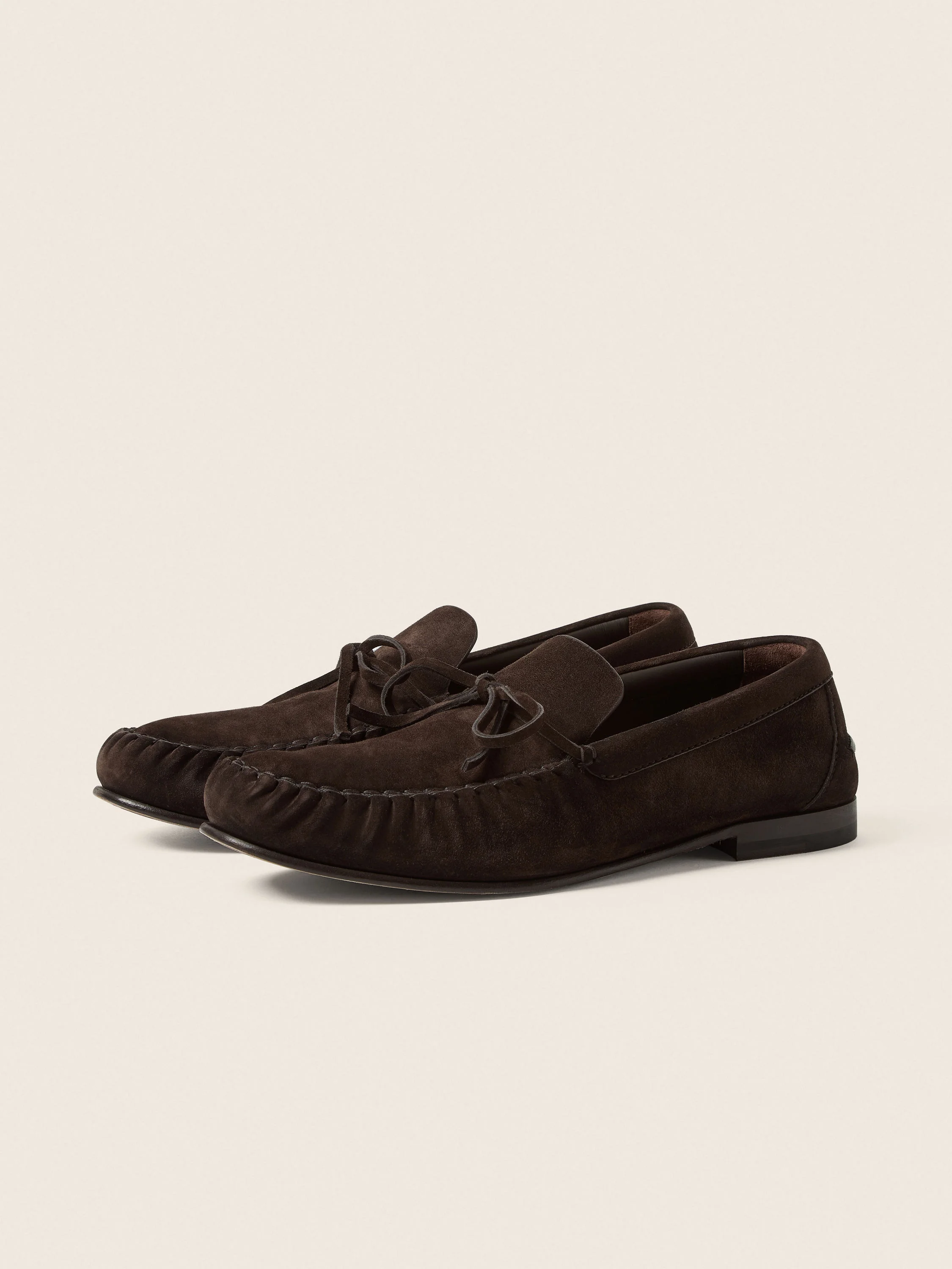 DARK BROWN SUEDE LOAFER - 1