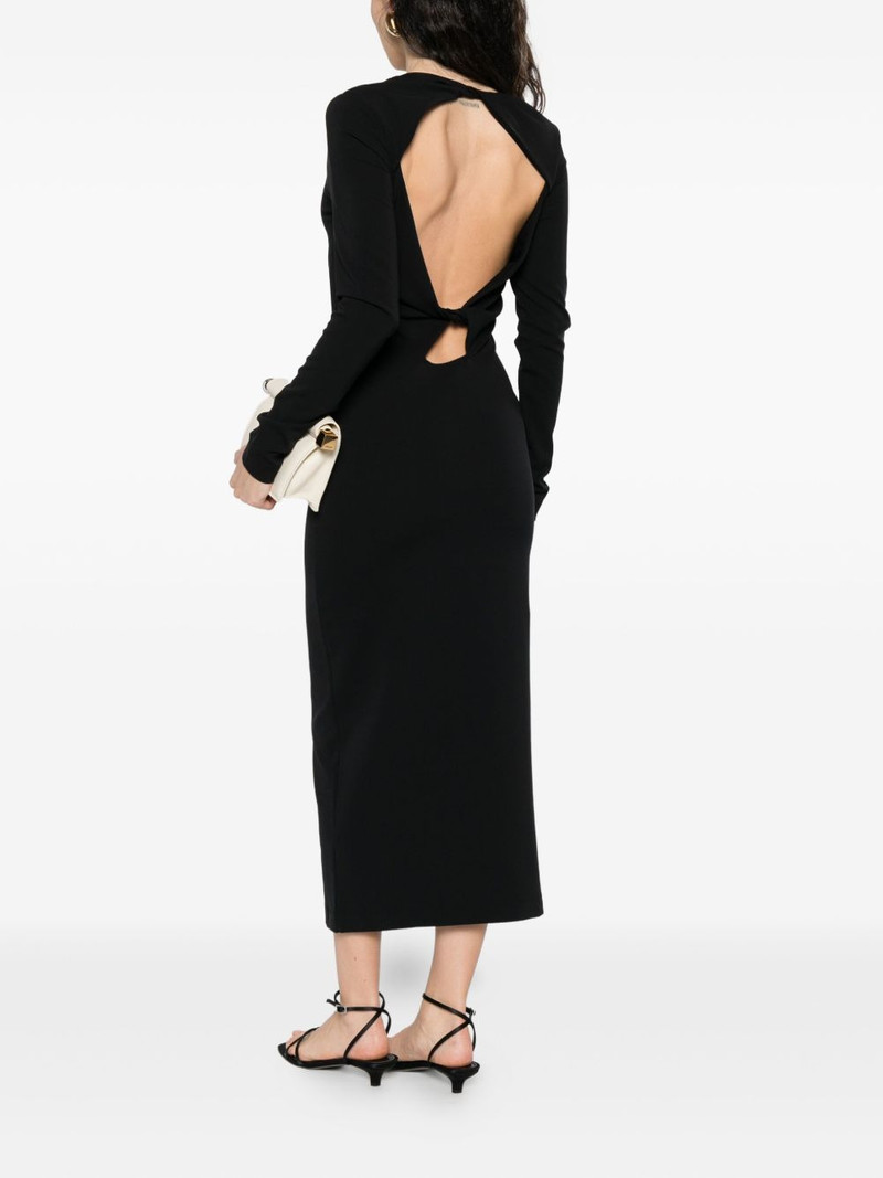 EMPORIO ARMANI knot-back long-sleeved day dress outlook