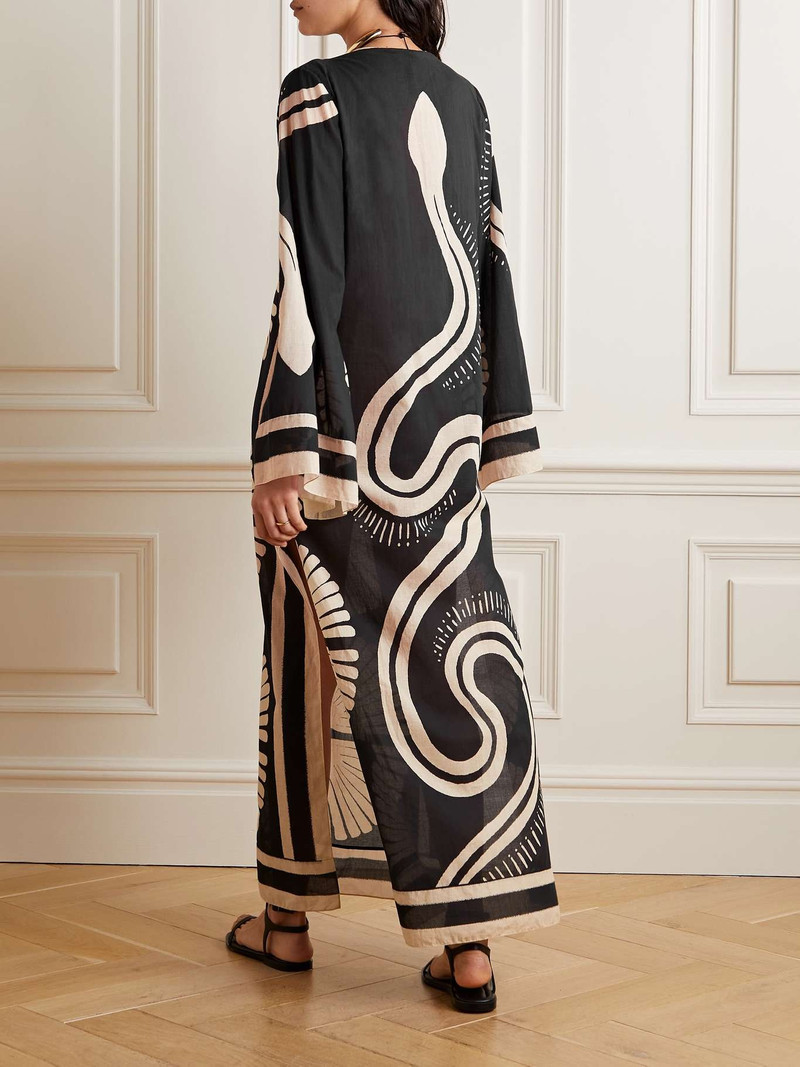 Natural Wisdom tasseled printed cotton-voile maxi dress 3