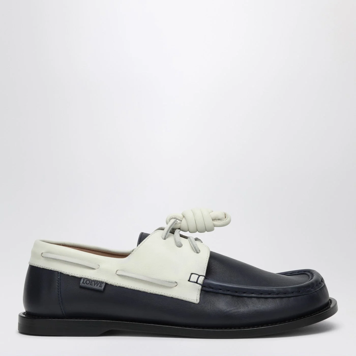 Campo boat shoe in navy/white - 1